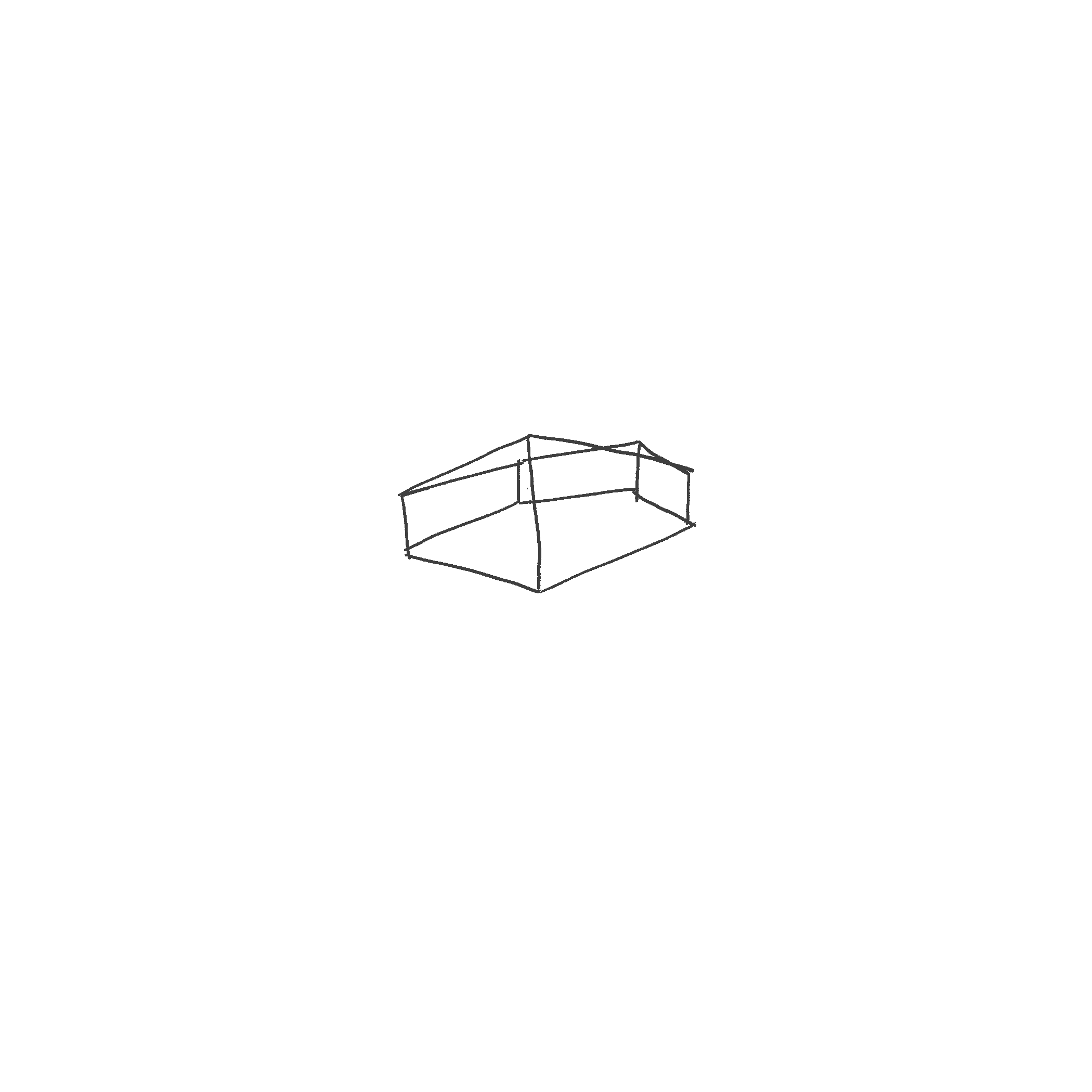 hand drawn pentagon shifts corner heights
