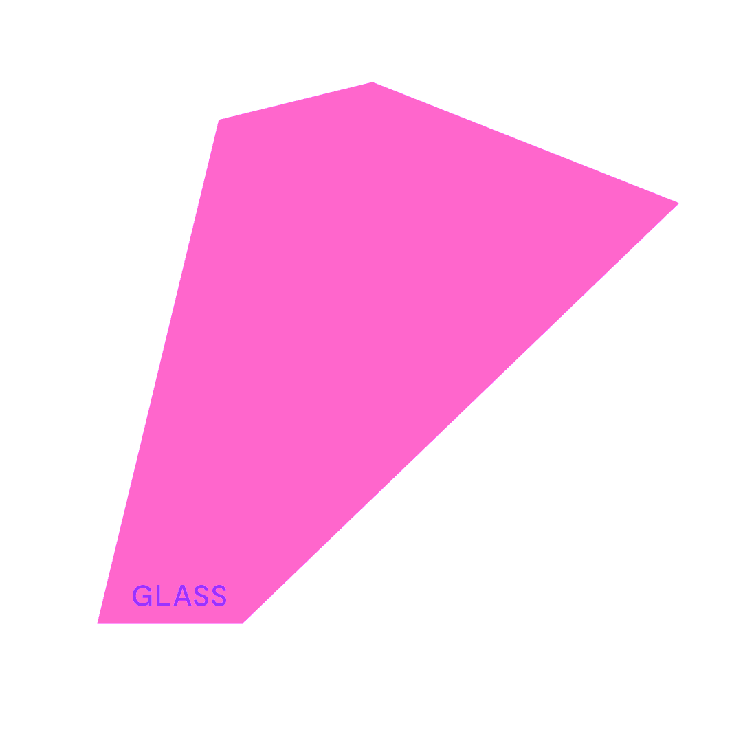 Glass: pink shape inflates and then shatters
