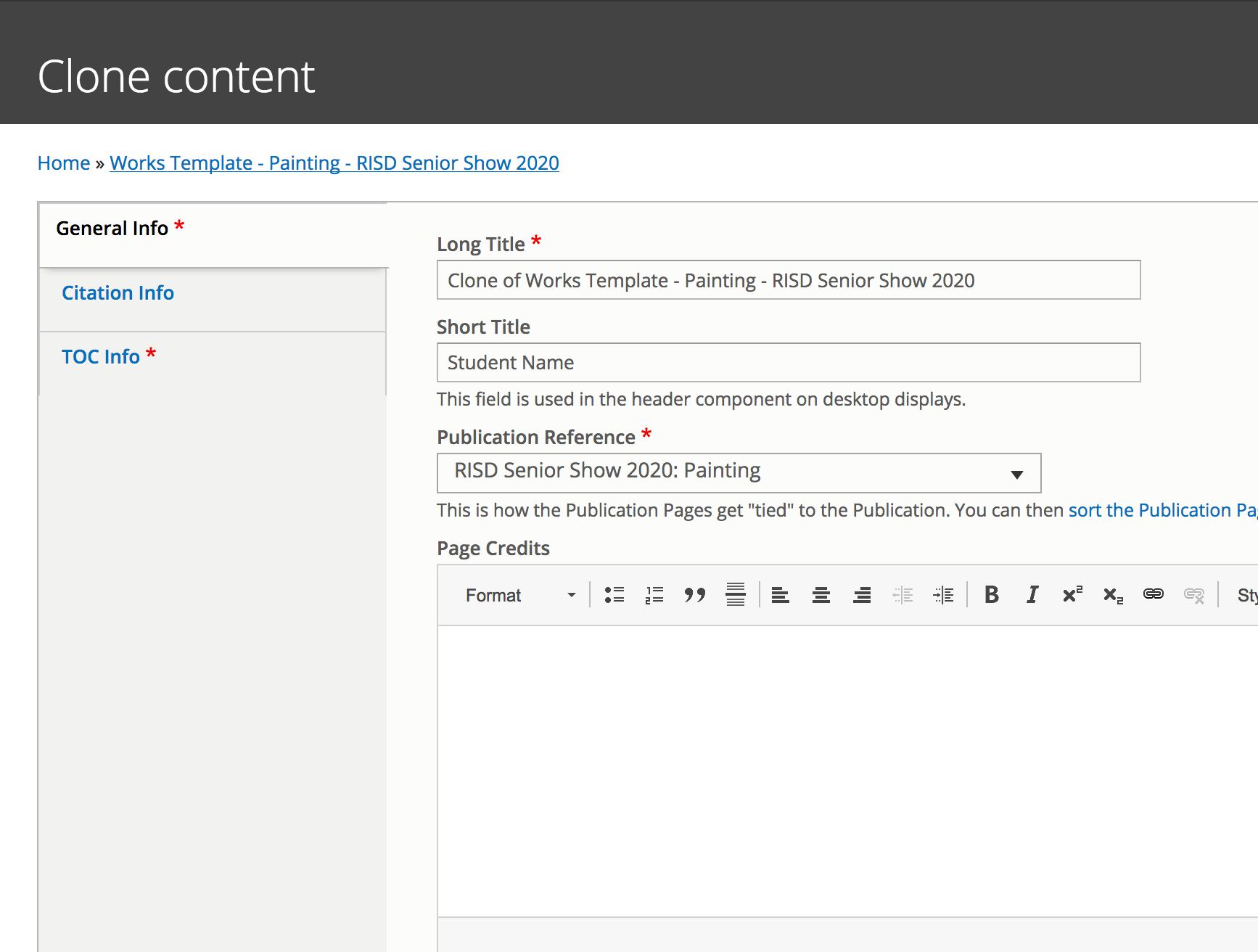 clone content fields