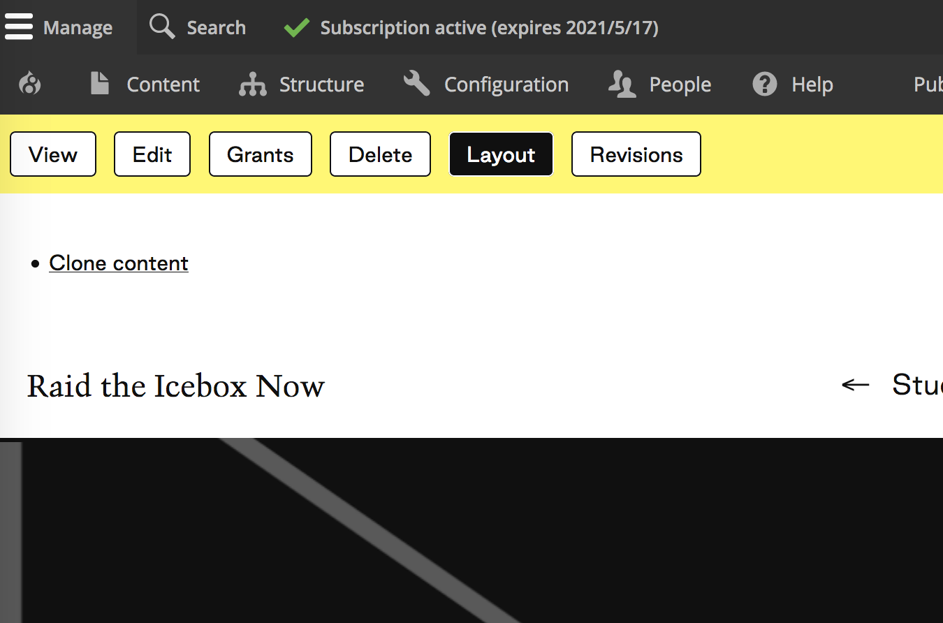 Layout button