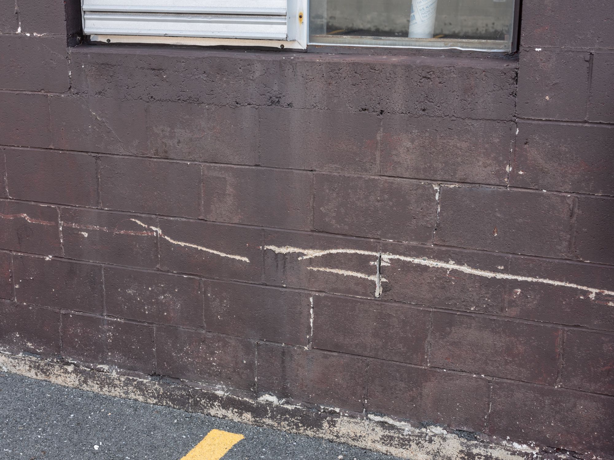 brick wall with scratch