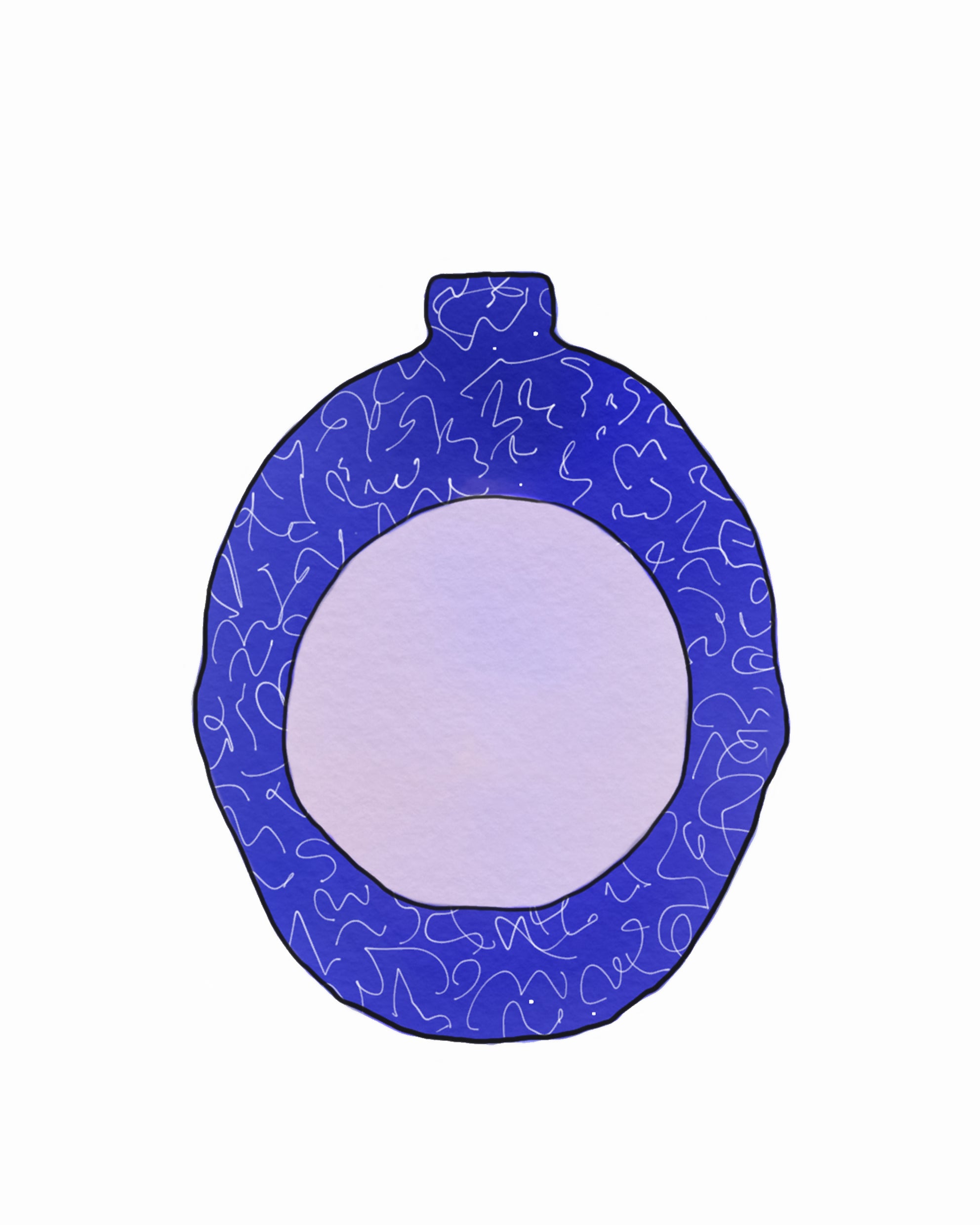 blue scribble jar