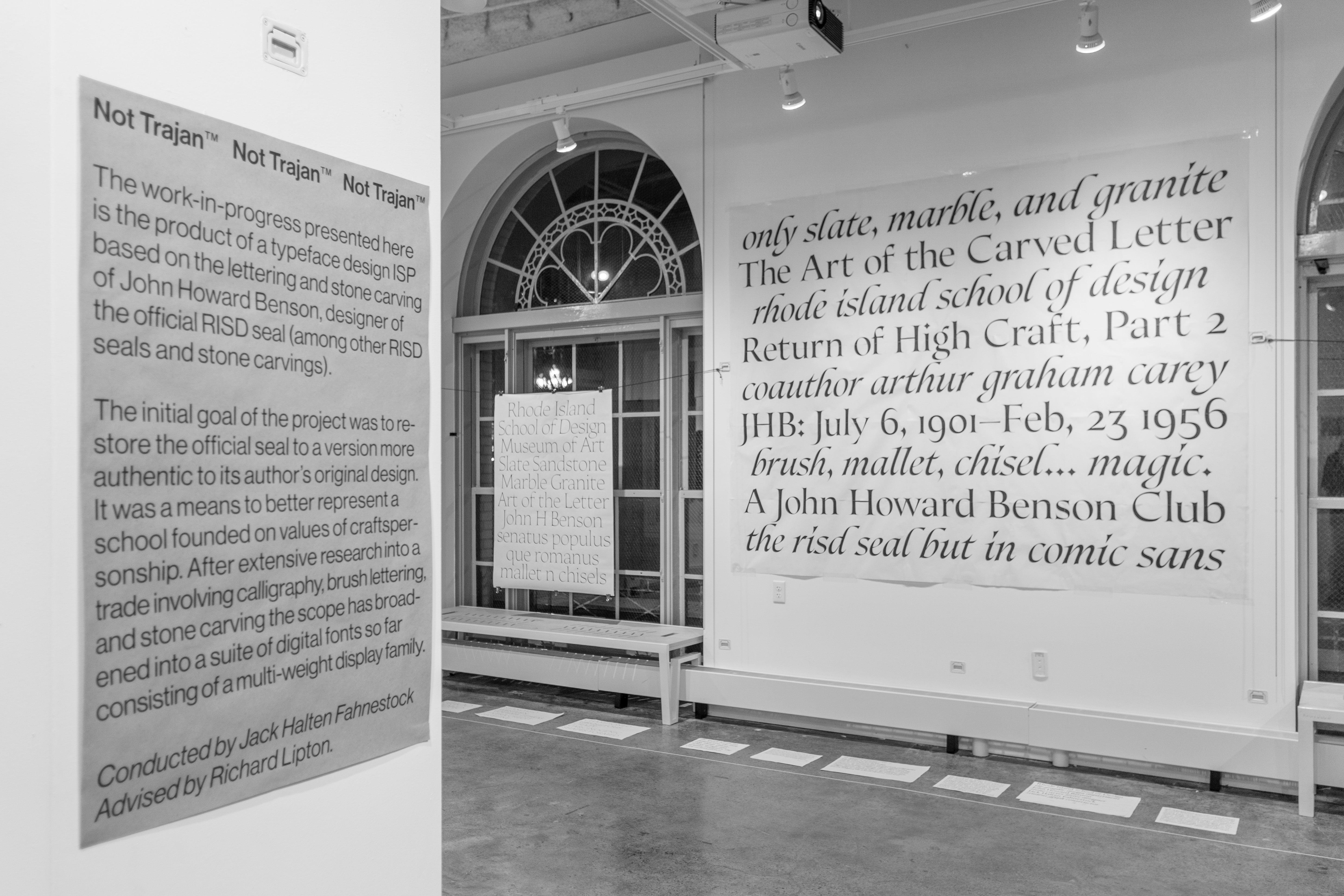 Installation view of the exhibition 'Not Trajan™'  