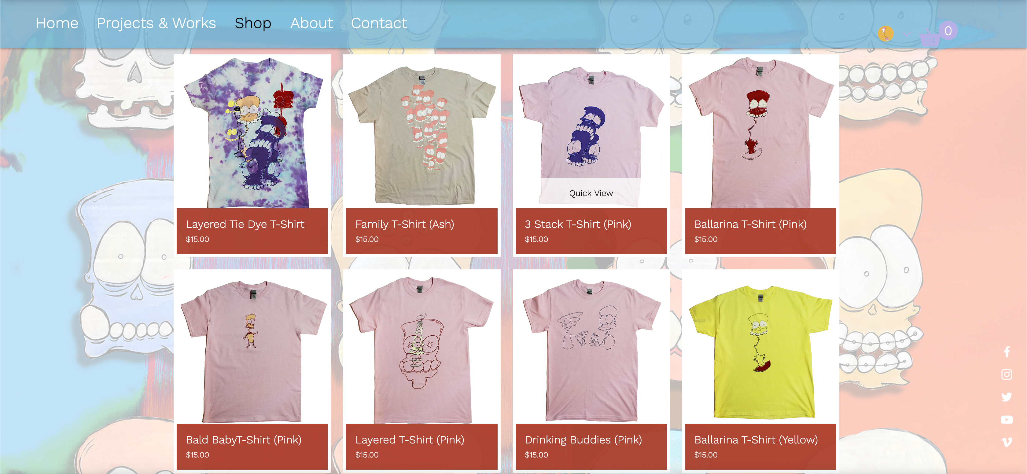 Screenshot of The Knobbheads online store