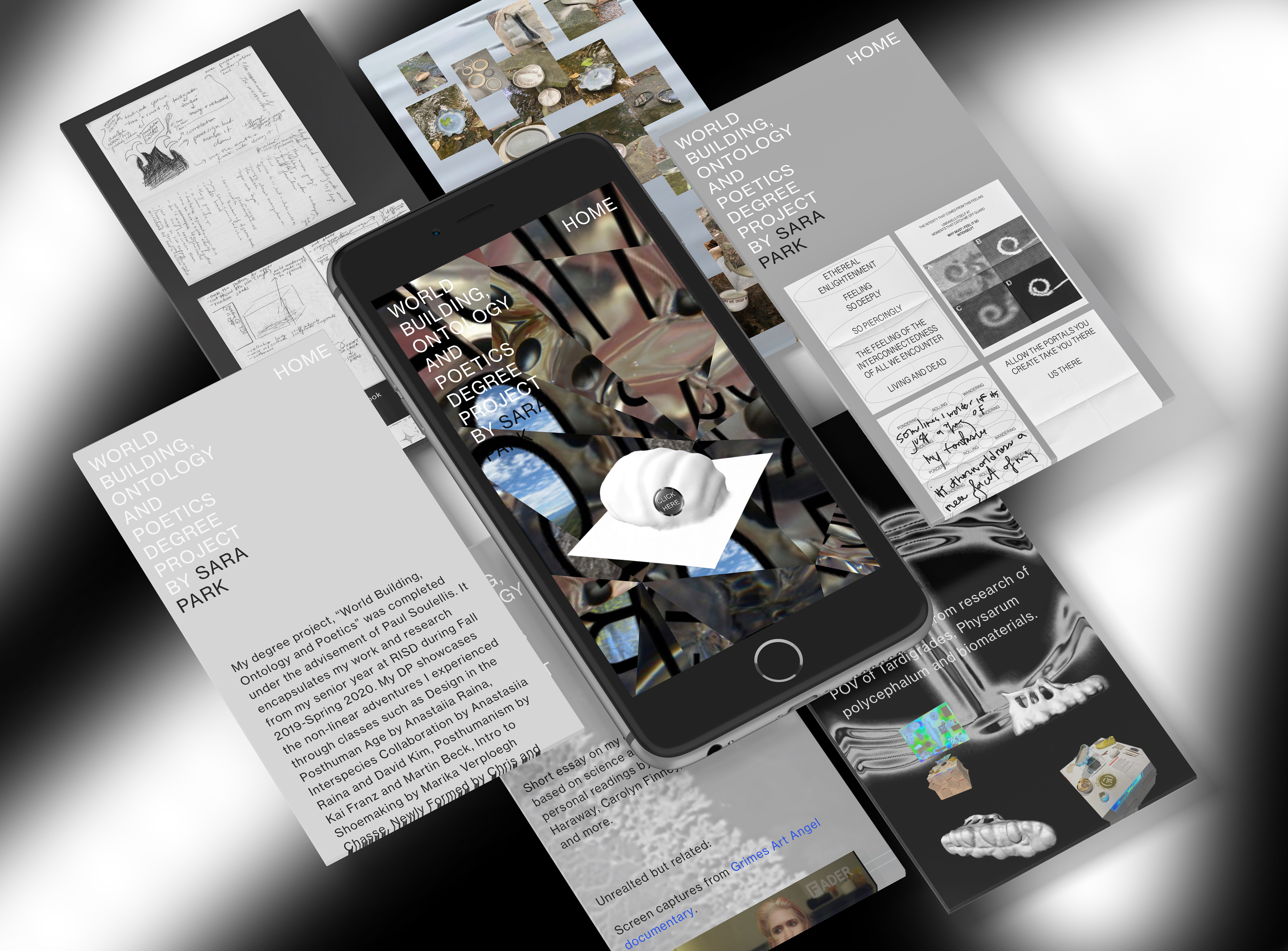 Screenshot of Degree Project Website mobile version