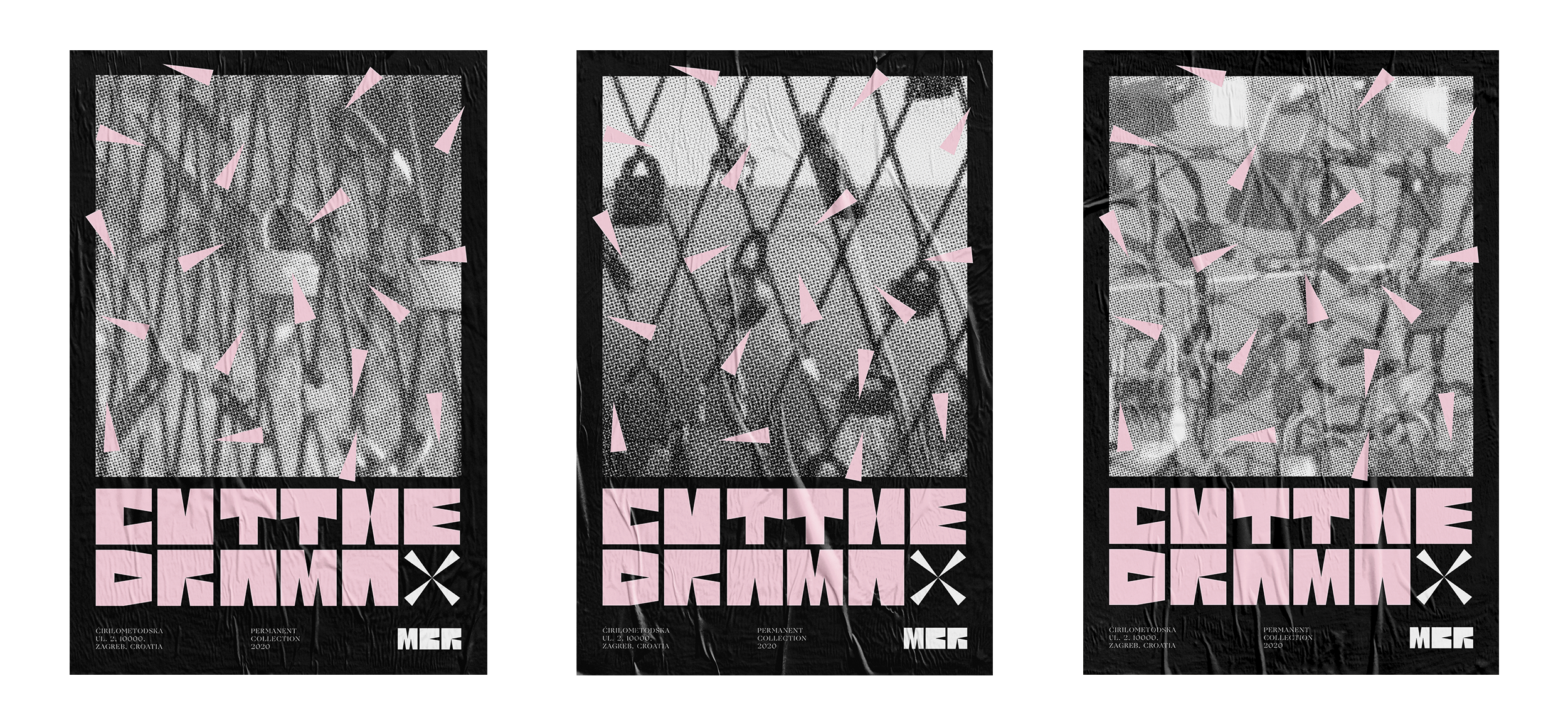 Poster designs for the rebrand of the Museum of Broken Relationships