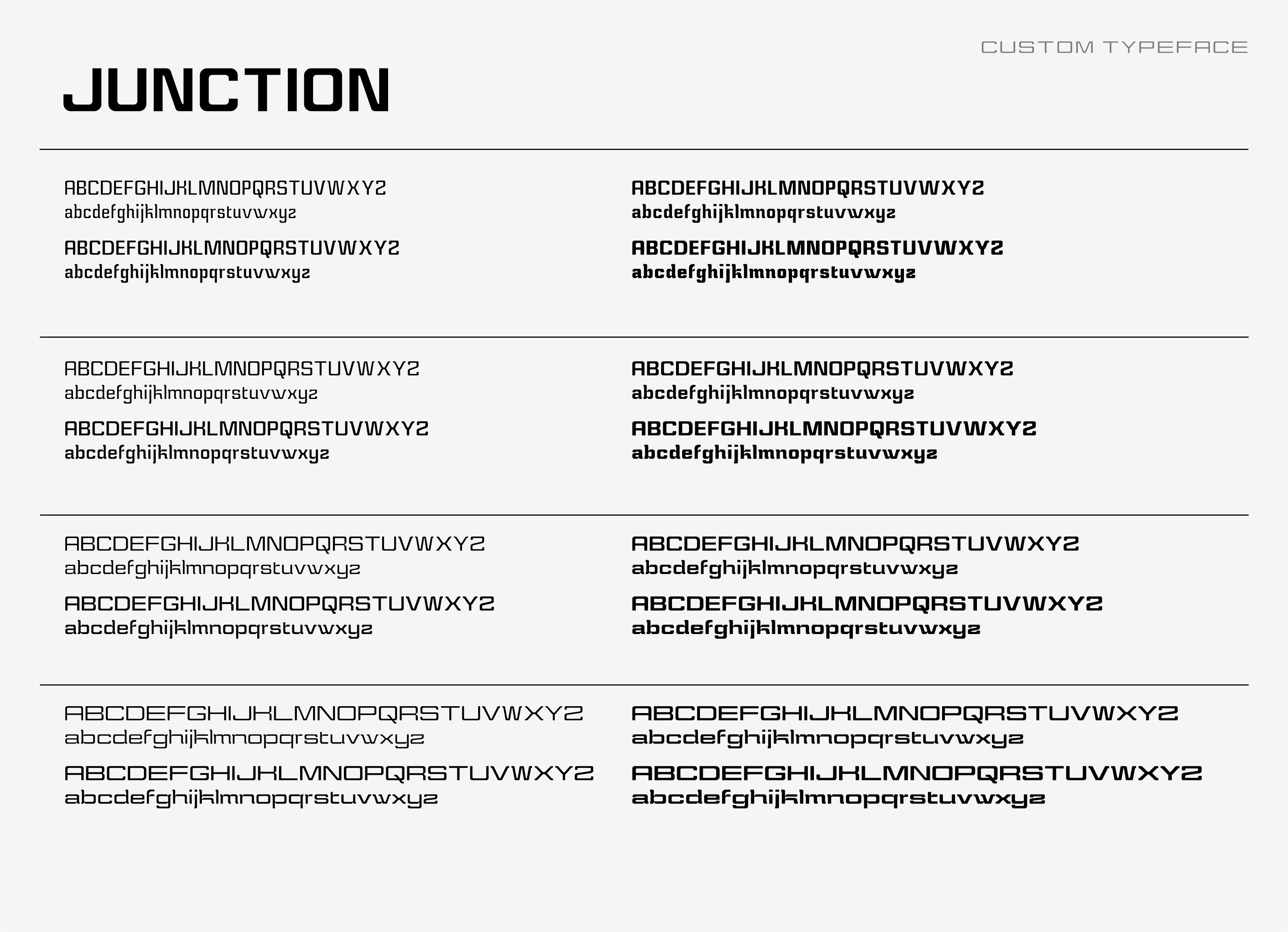 Example of the typeface 'Junction'