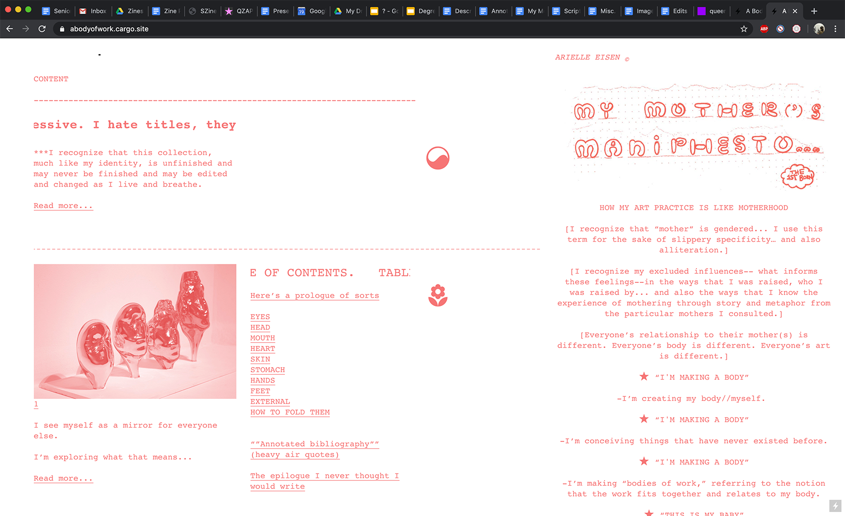 Website (digital artist book)