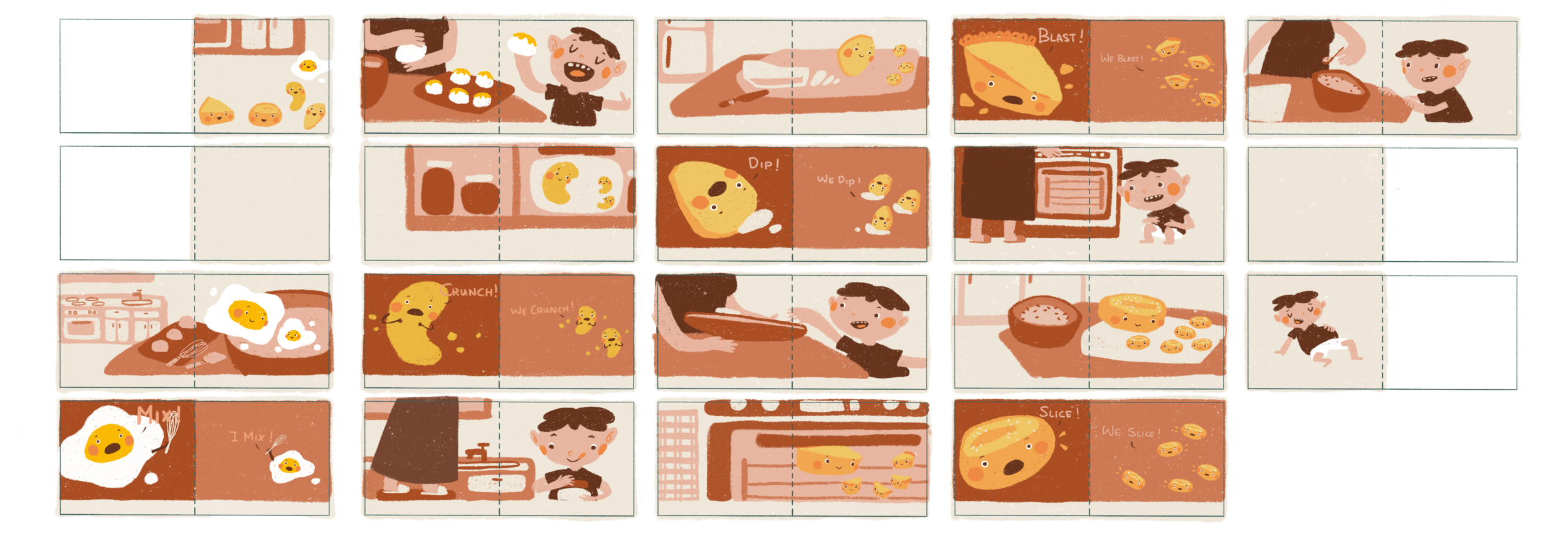 mockup of the illustrations to a children's book