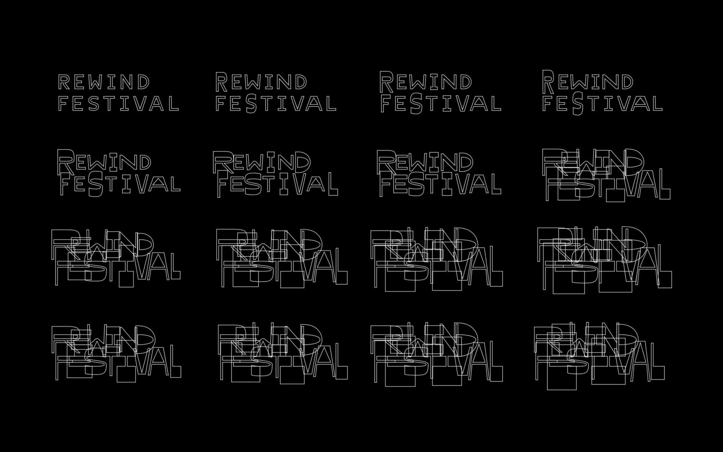 Sound-responsive typography for Rewind Festival