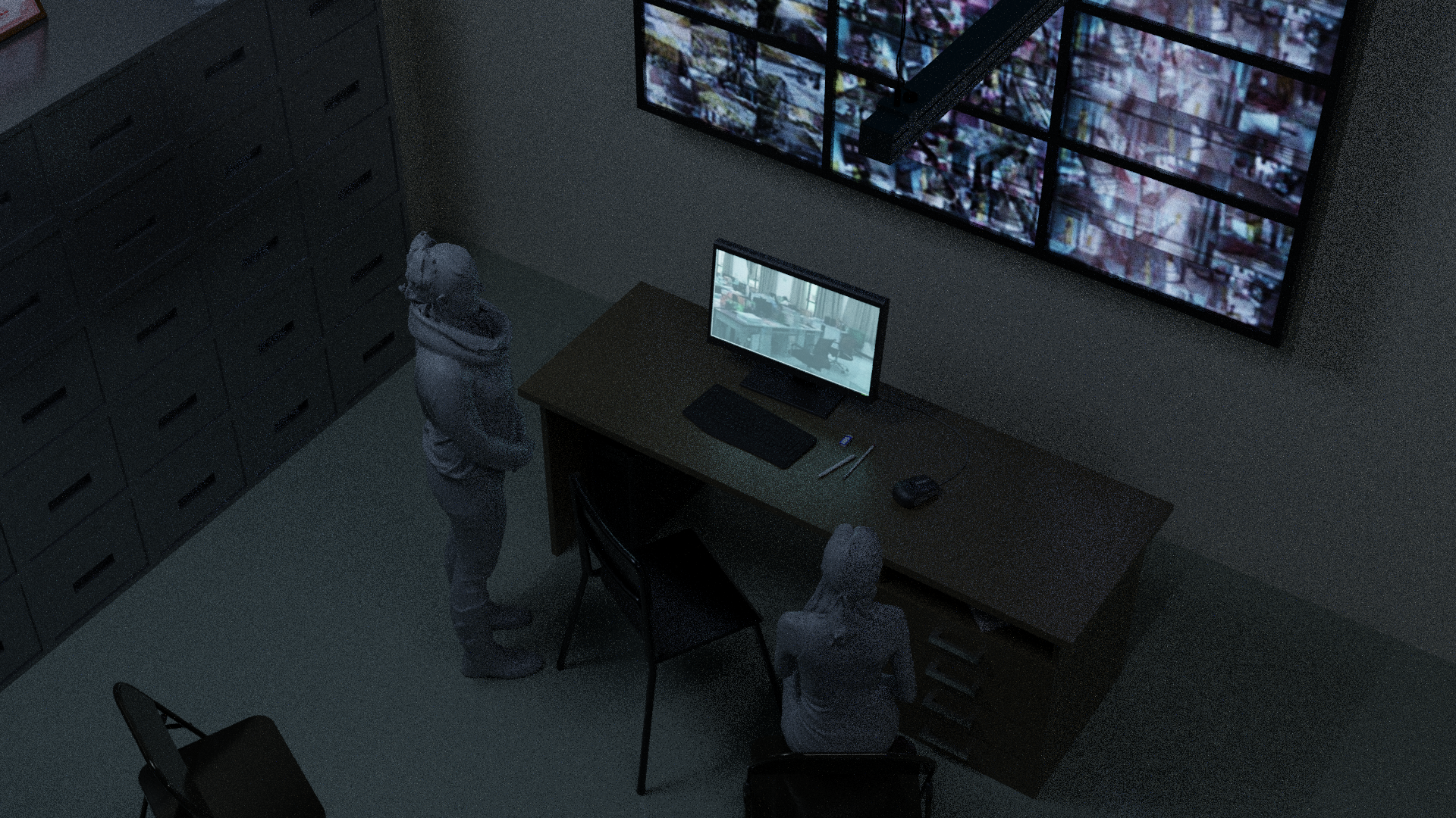 Scene mock-ups for film "Haze in her Room"