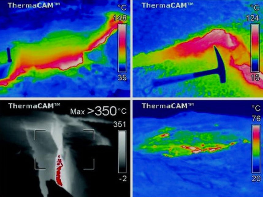 thermal image of Centralia's underground mine fire