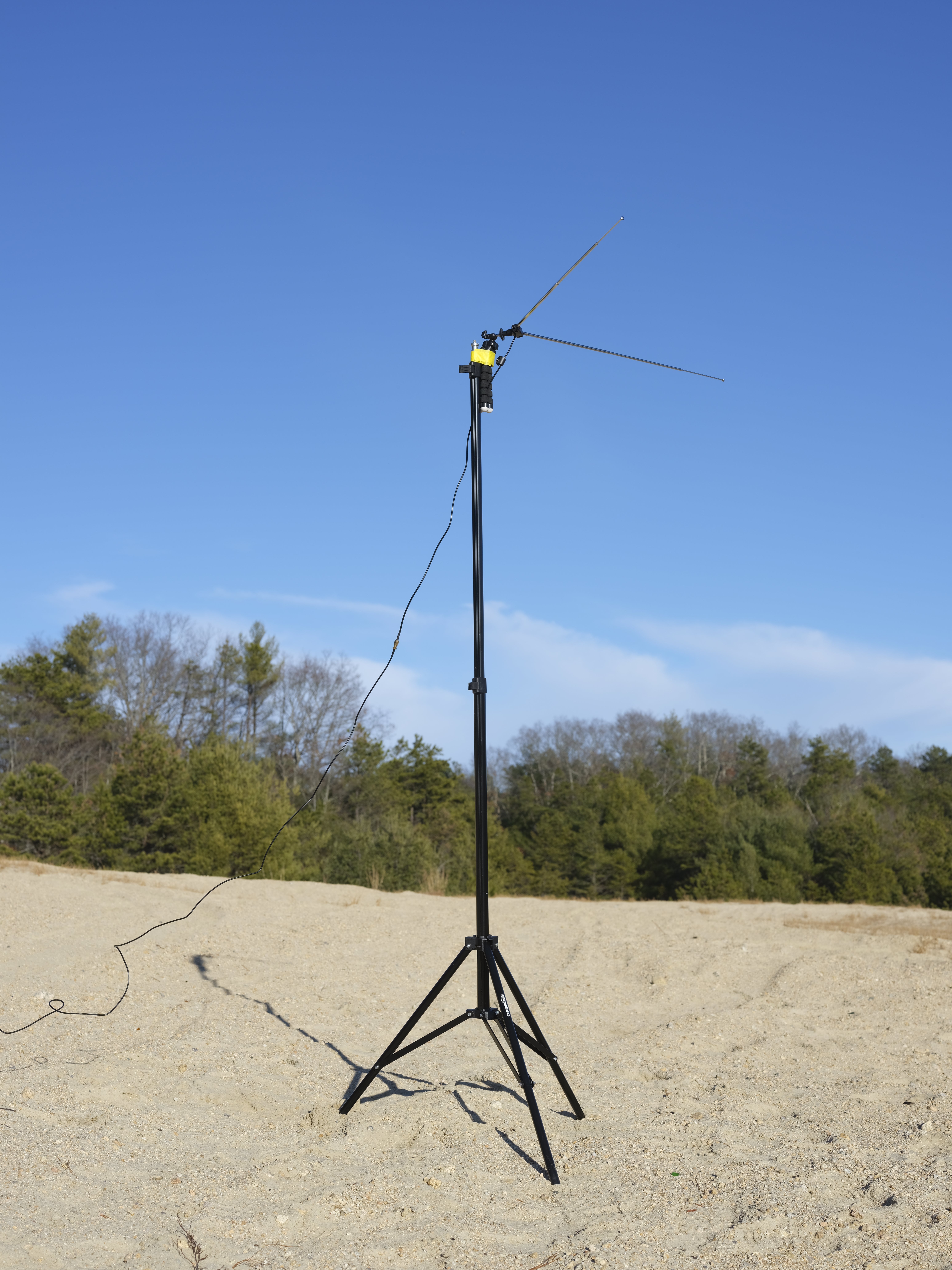 color image of antennas on an open plain