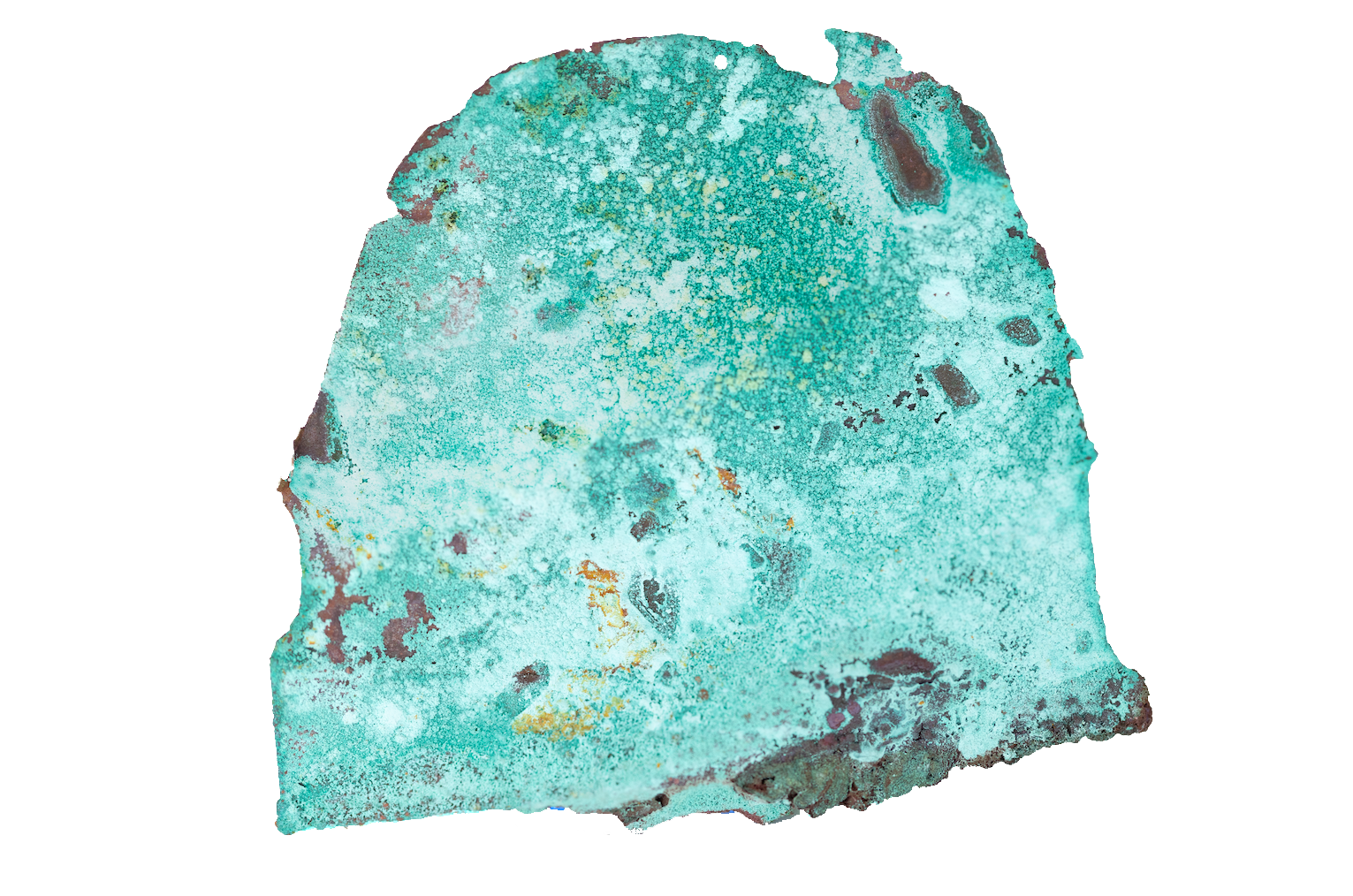 photograph of oxidized copper plate