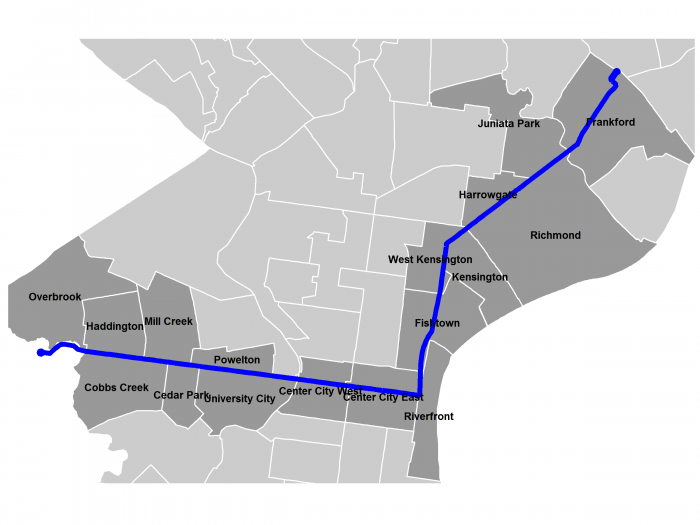 Map of the Elevated Train 