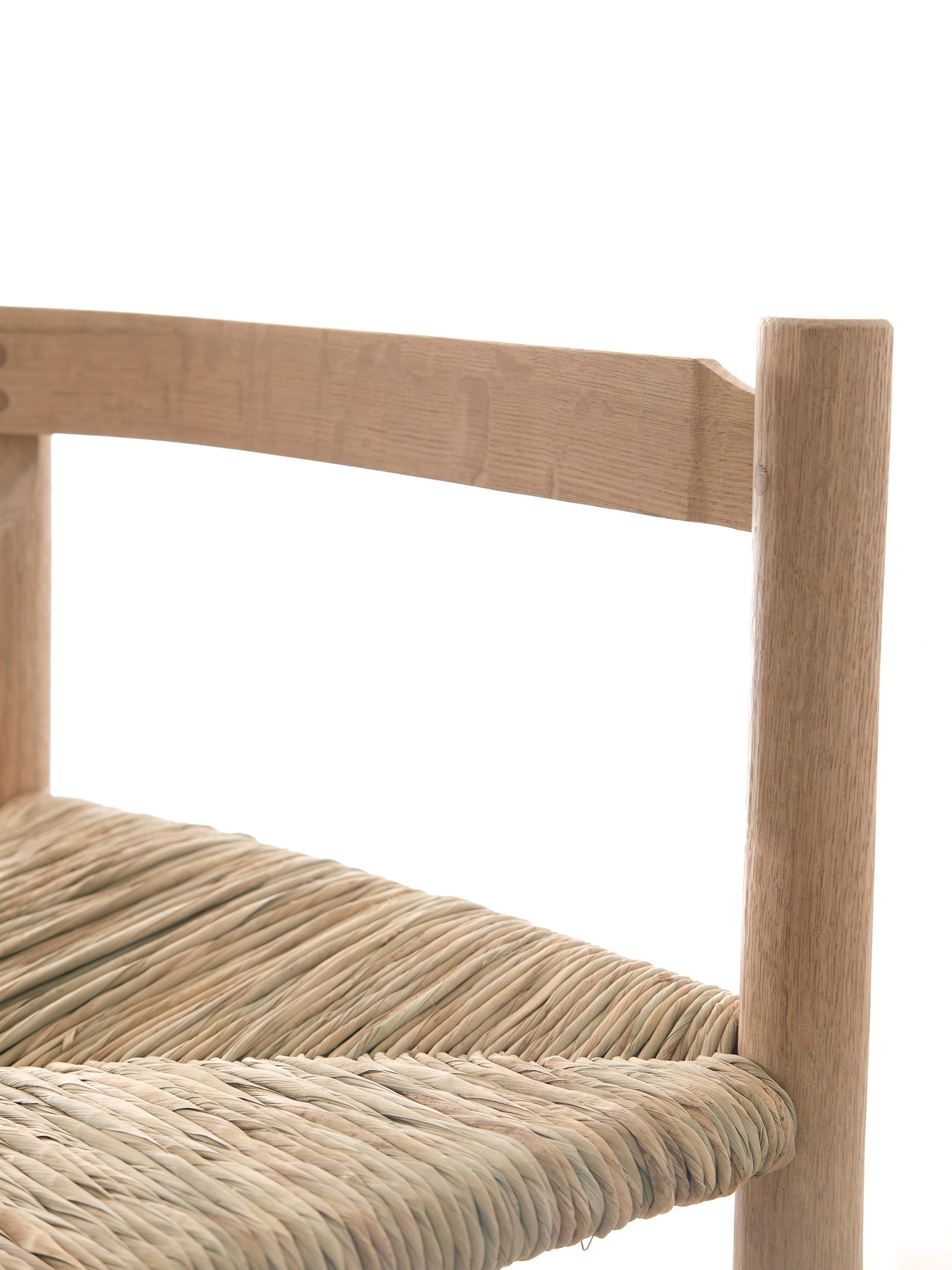 Detail photo of the arm connection and seat of the Counting Calories Chair.
