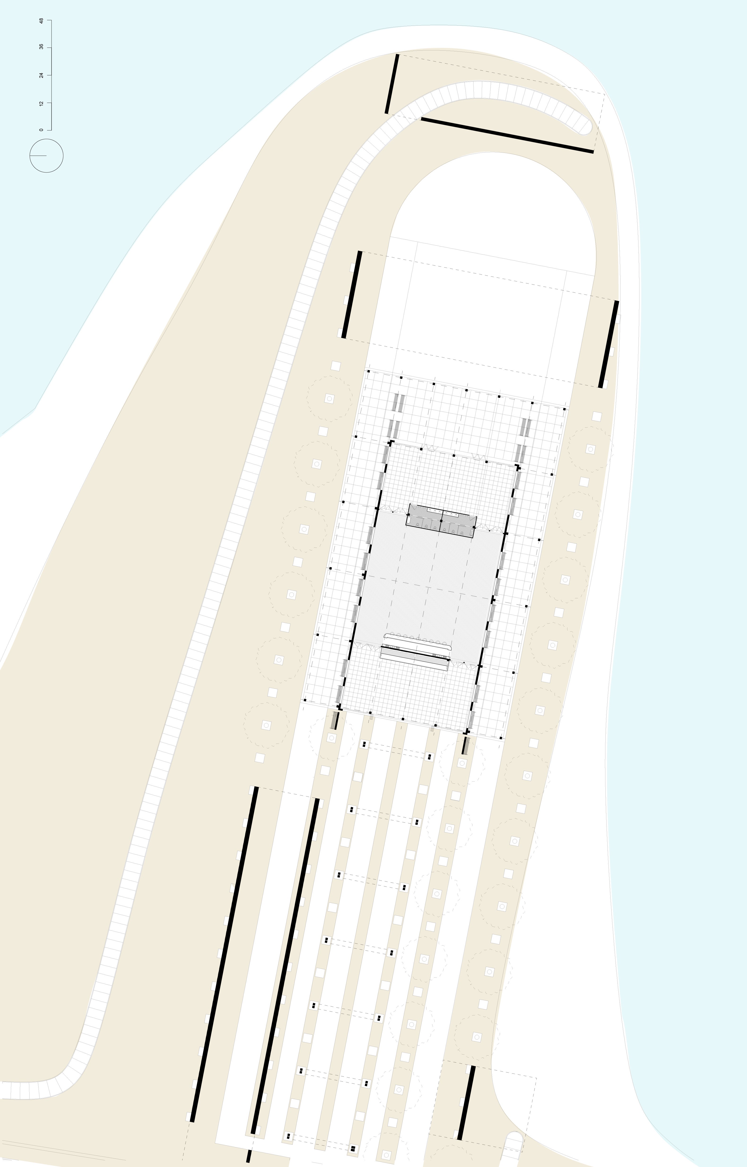 A drawing of Market Park facilities and the proposed program