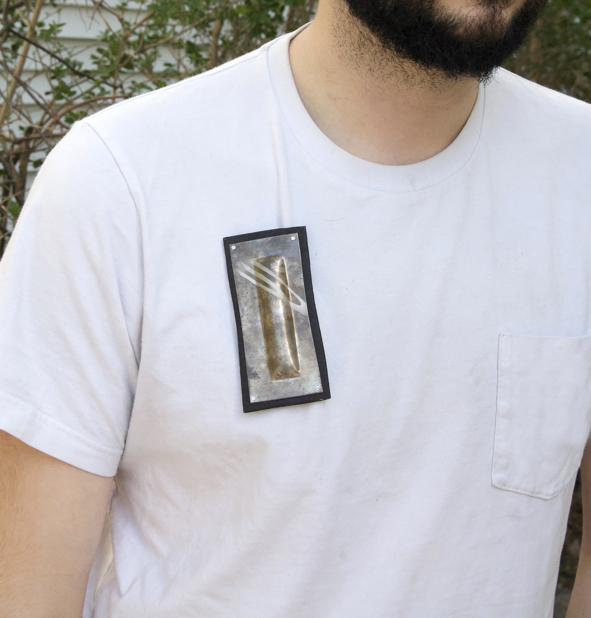 Nickel Mezuzah Worn