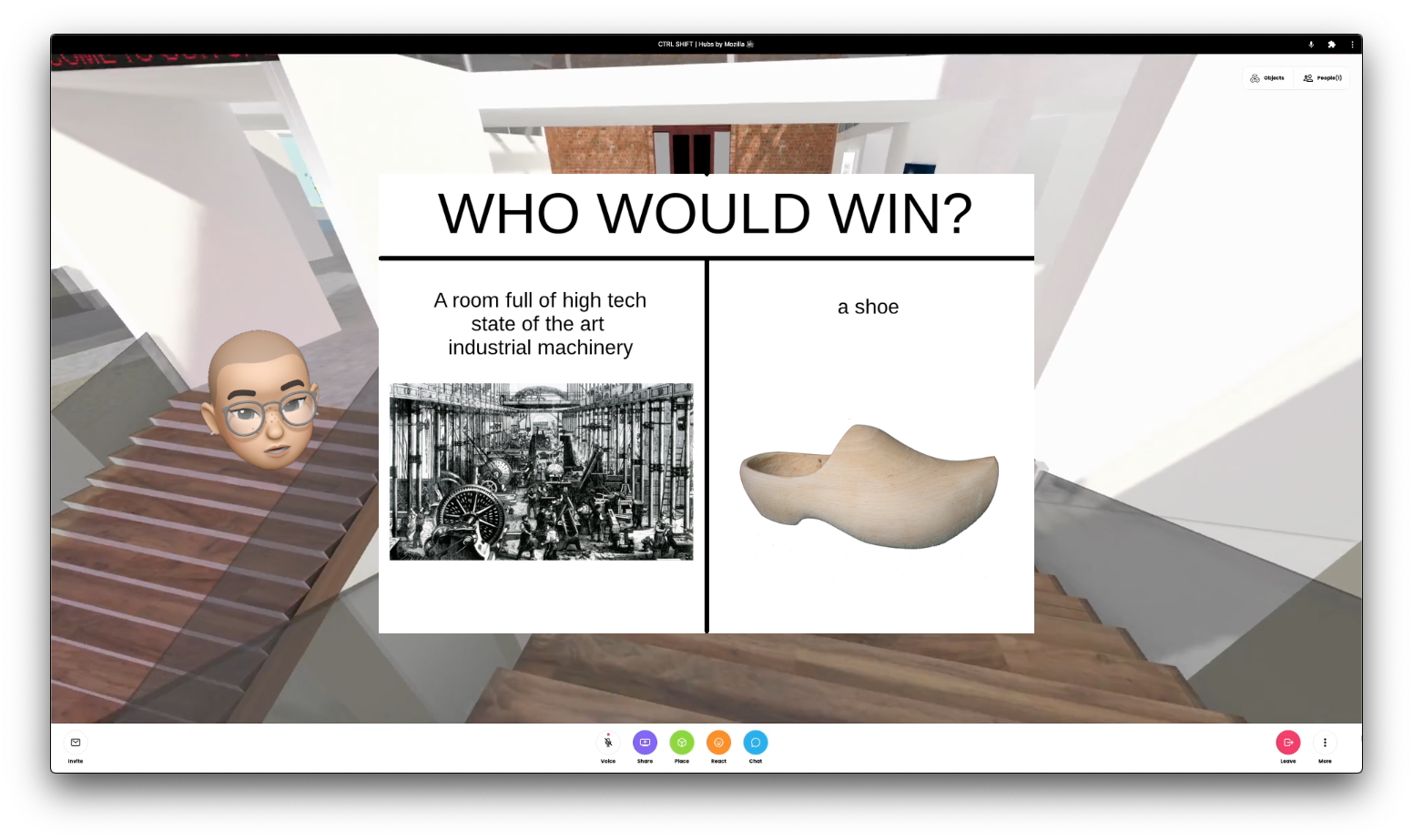 screenshot from thesis presentation video on the origins of the word "sabotage"