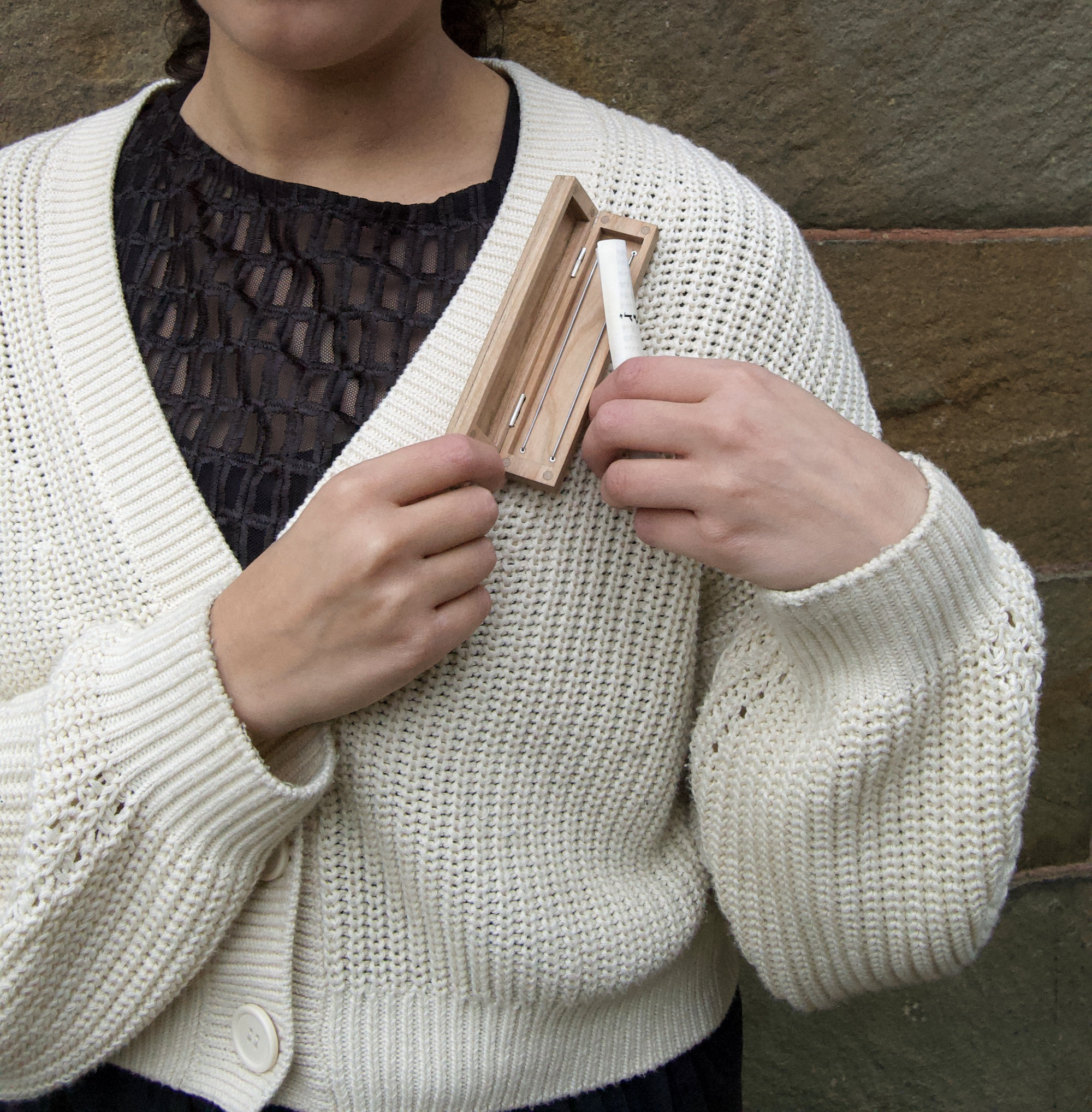 Wooden Mezuzah Worn