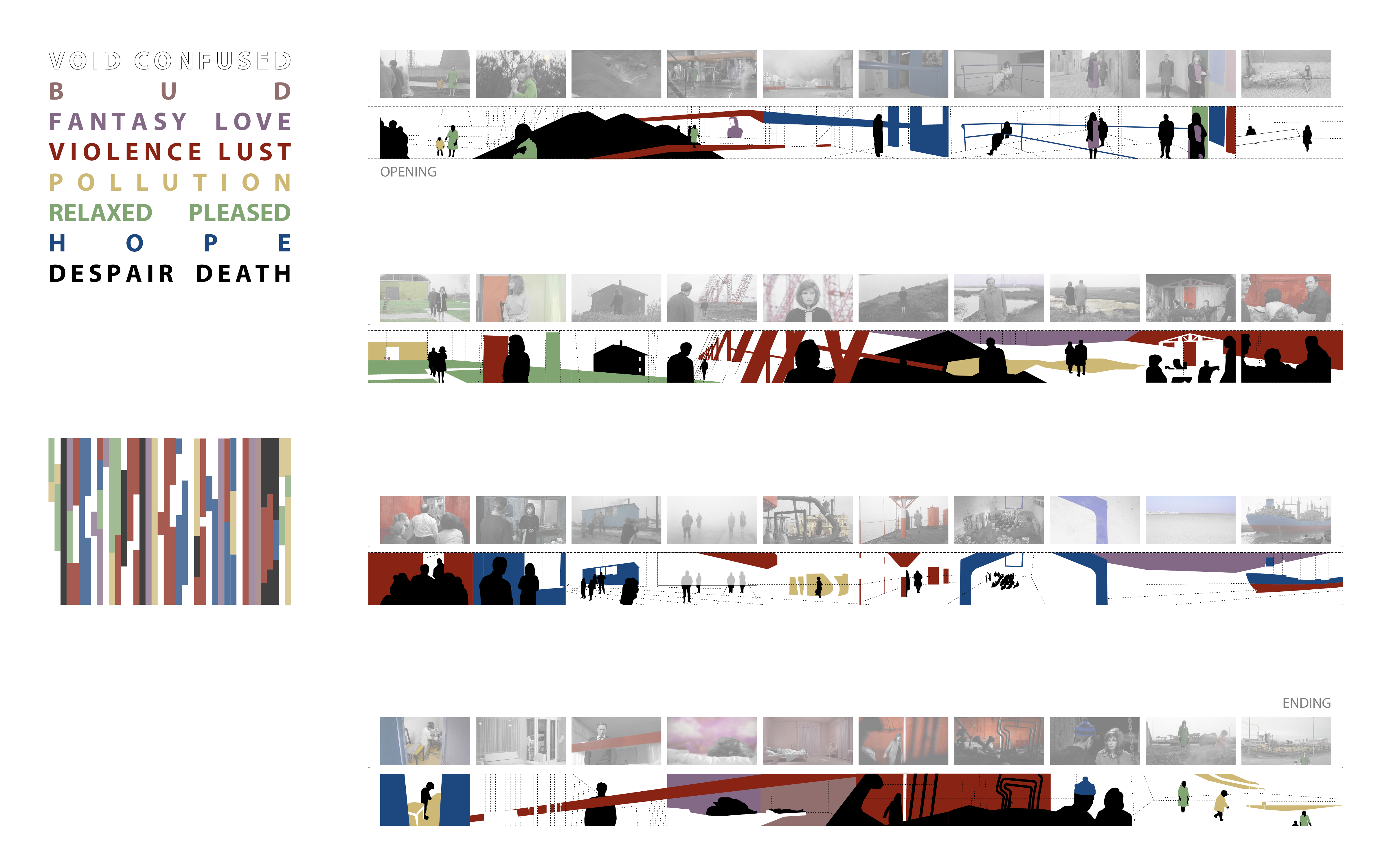 Reconstruct color narrative in “Red Desert” 
