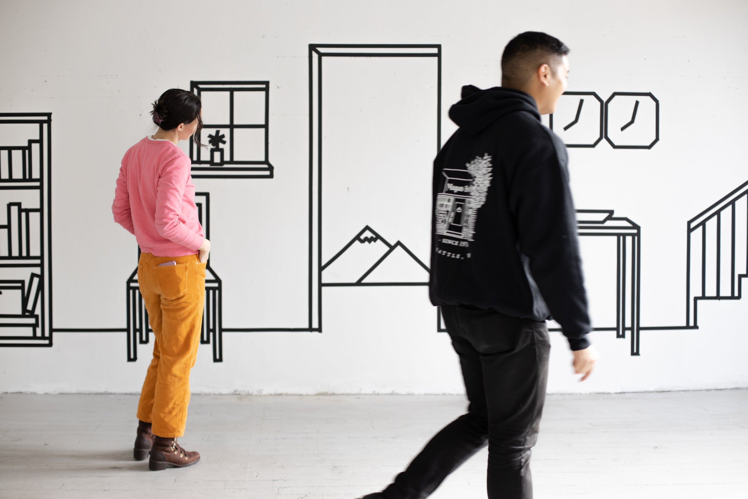 Installation shot for Step Into the Wall and Vanish