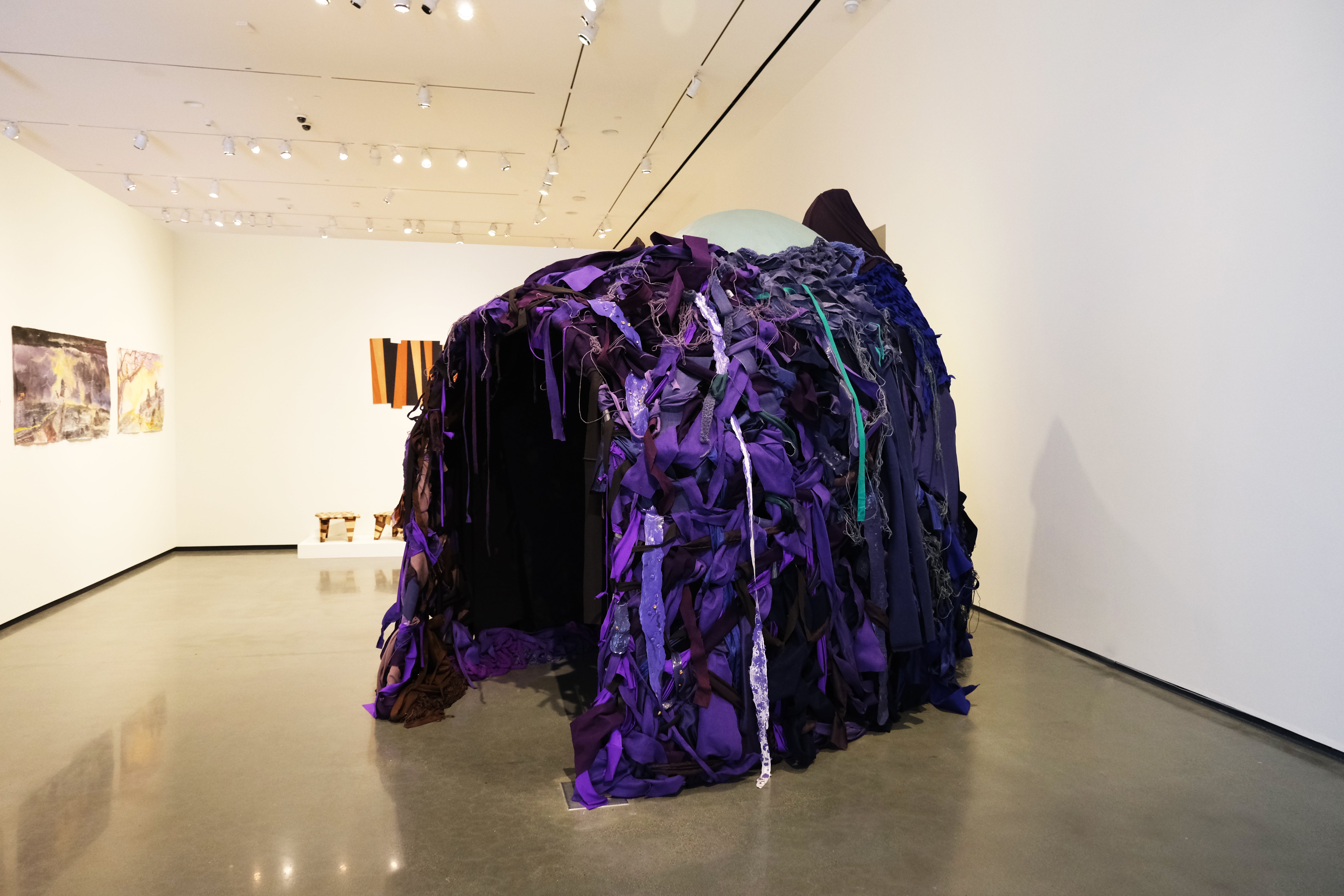 Large purple sculpture