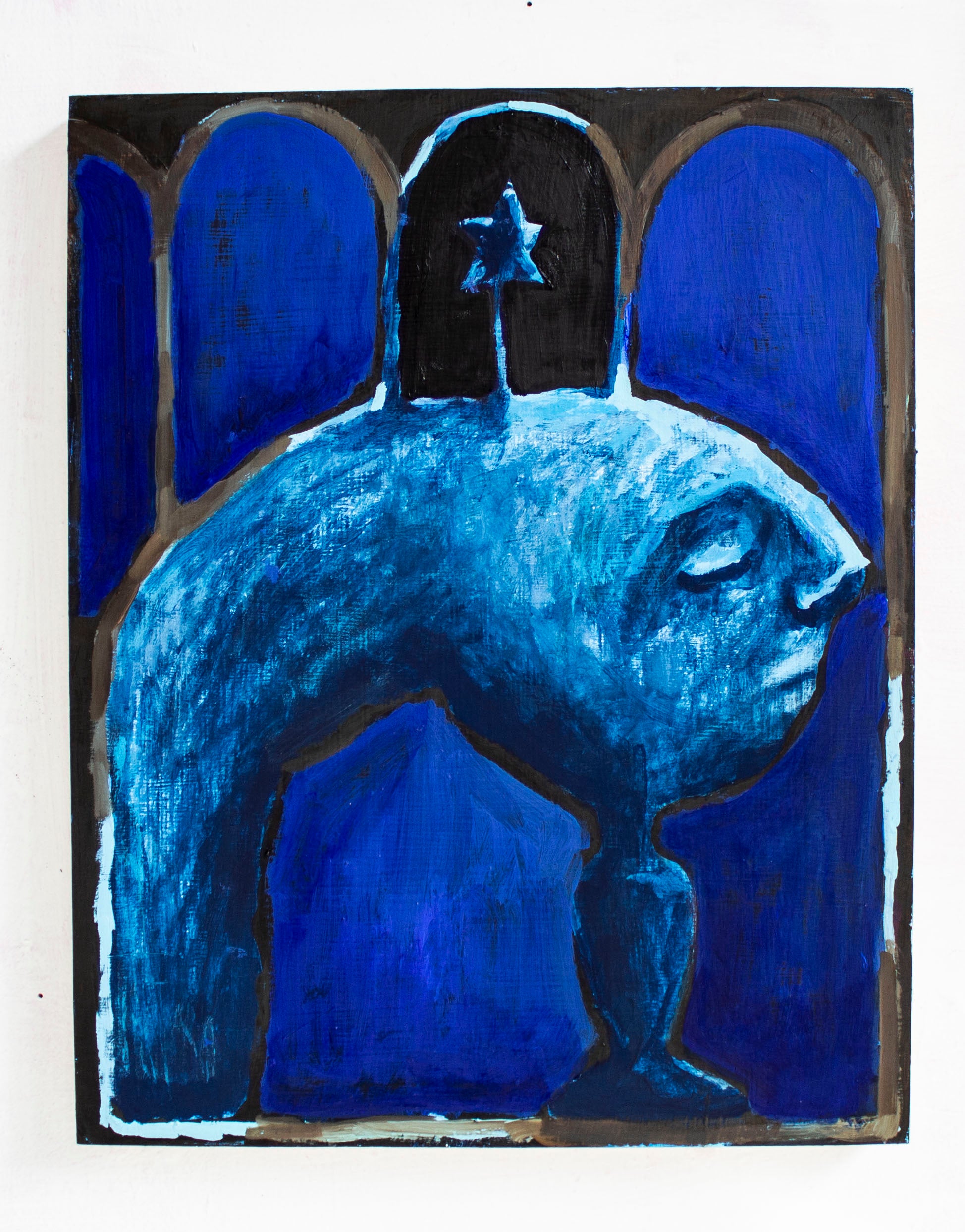 Lamp Woman in Blue