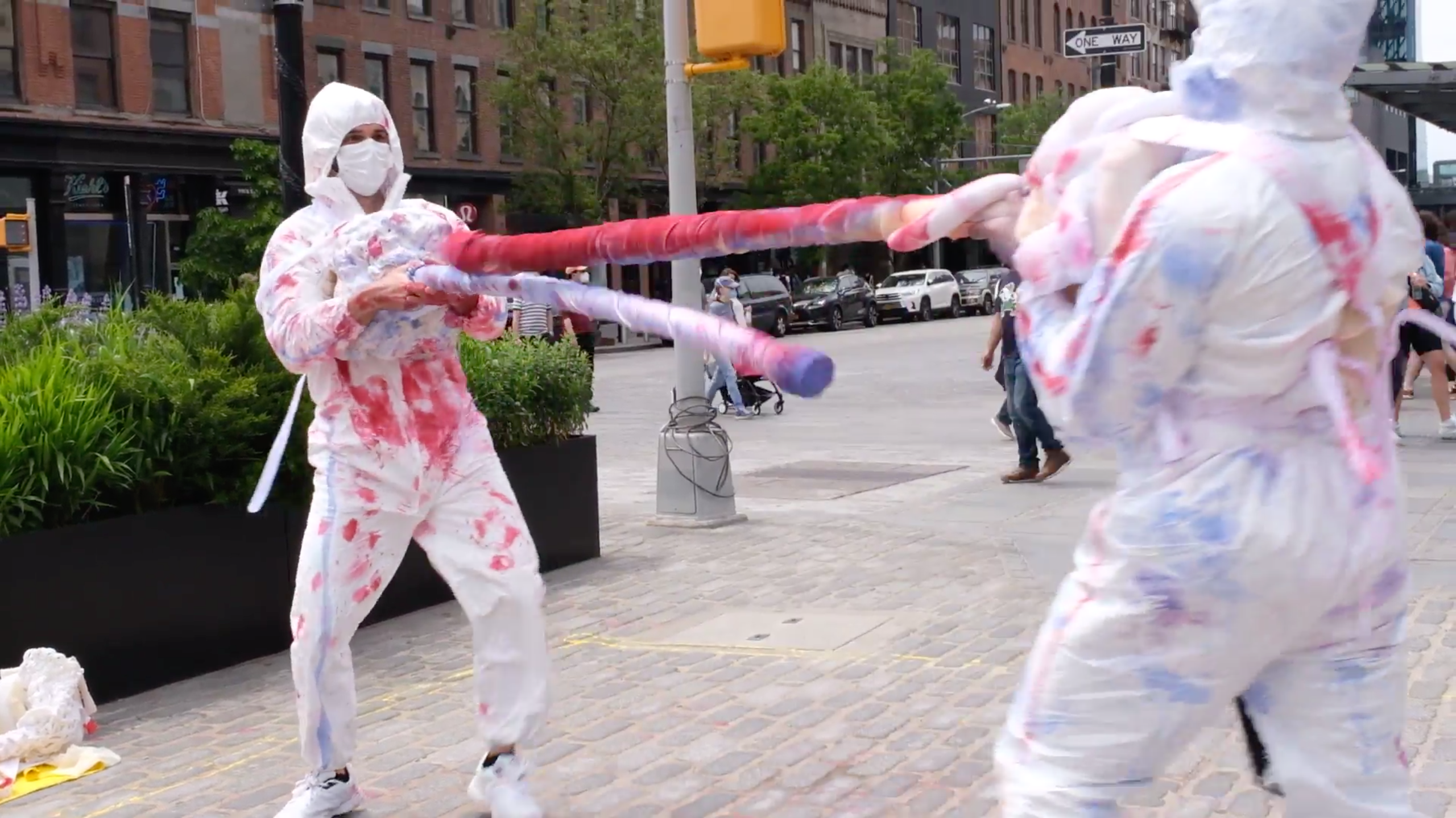 Ram Harness Games are performances choreographing and manifesting the mental, physical, and social conditions of social distancing during COVID-19. Inspired by ram harnesses. Collaboration with Hannah Lutz Winkler.