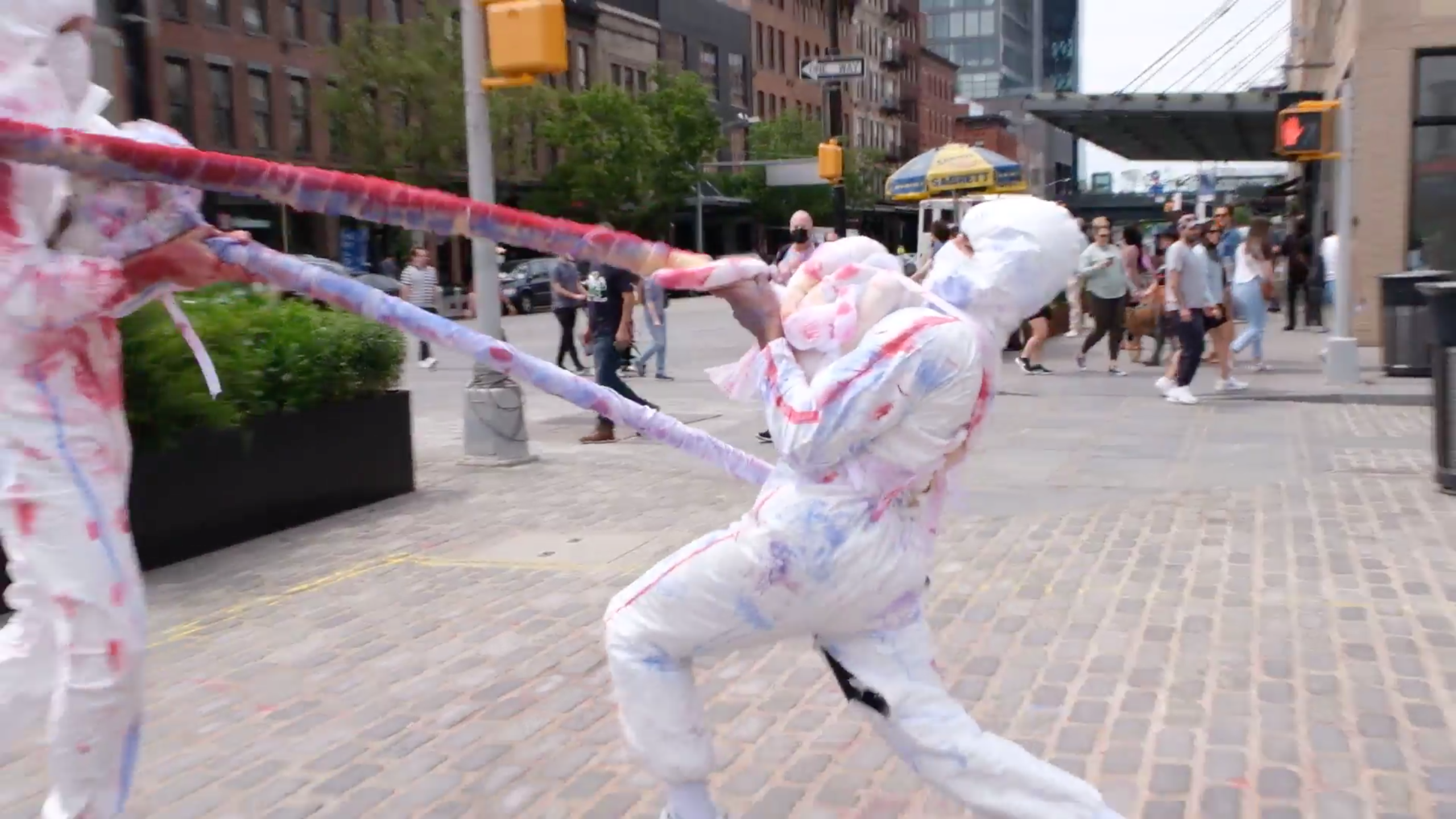 Ram Harness Games are performances choreographing and manifesting the mental, physical, and social conditions of social distancing during COVID-19. Inspired by ram harnesses. Collaboration with Hannah Lutz Winkler.