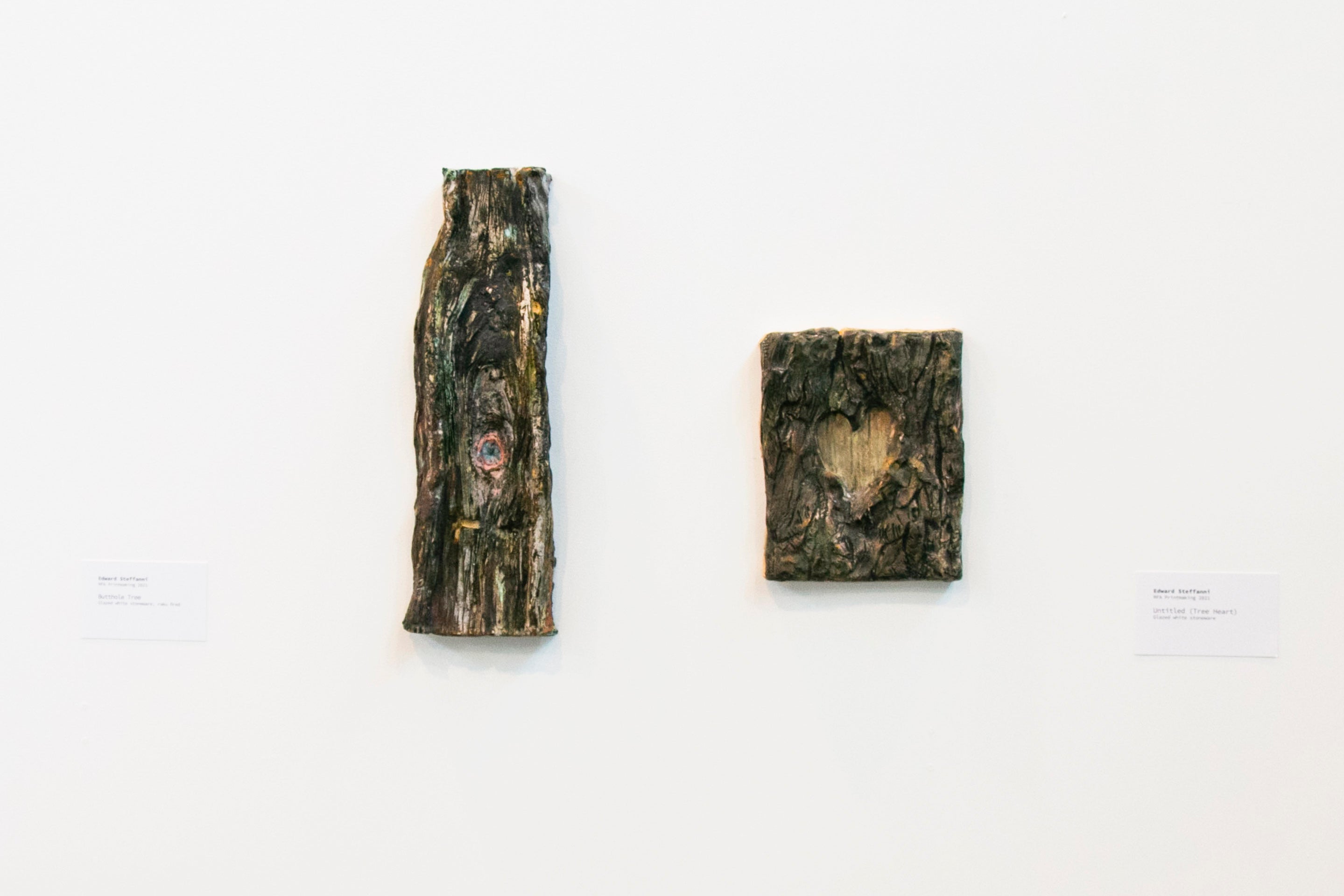 Installation view of sculptures