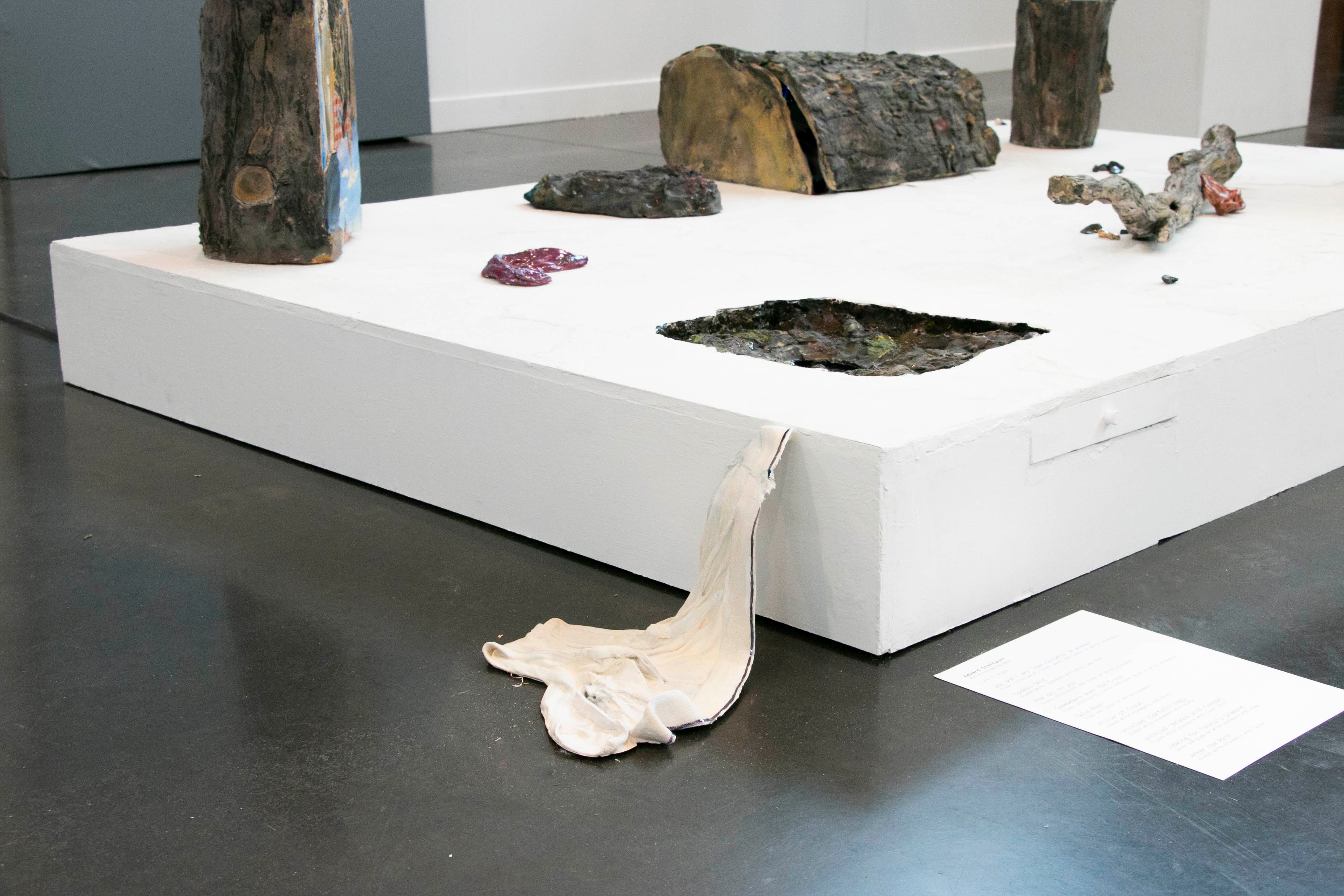 Installation view of sculptures.