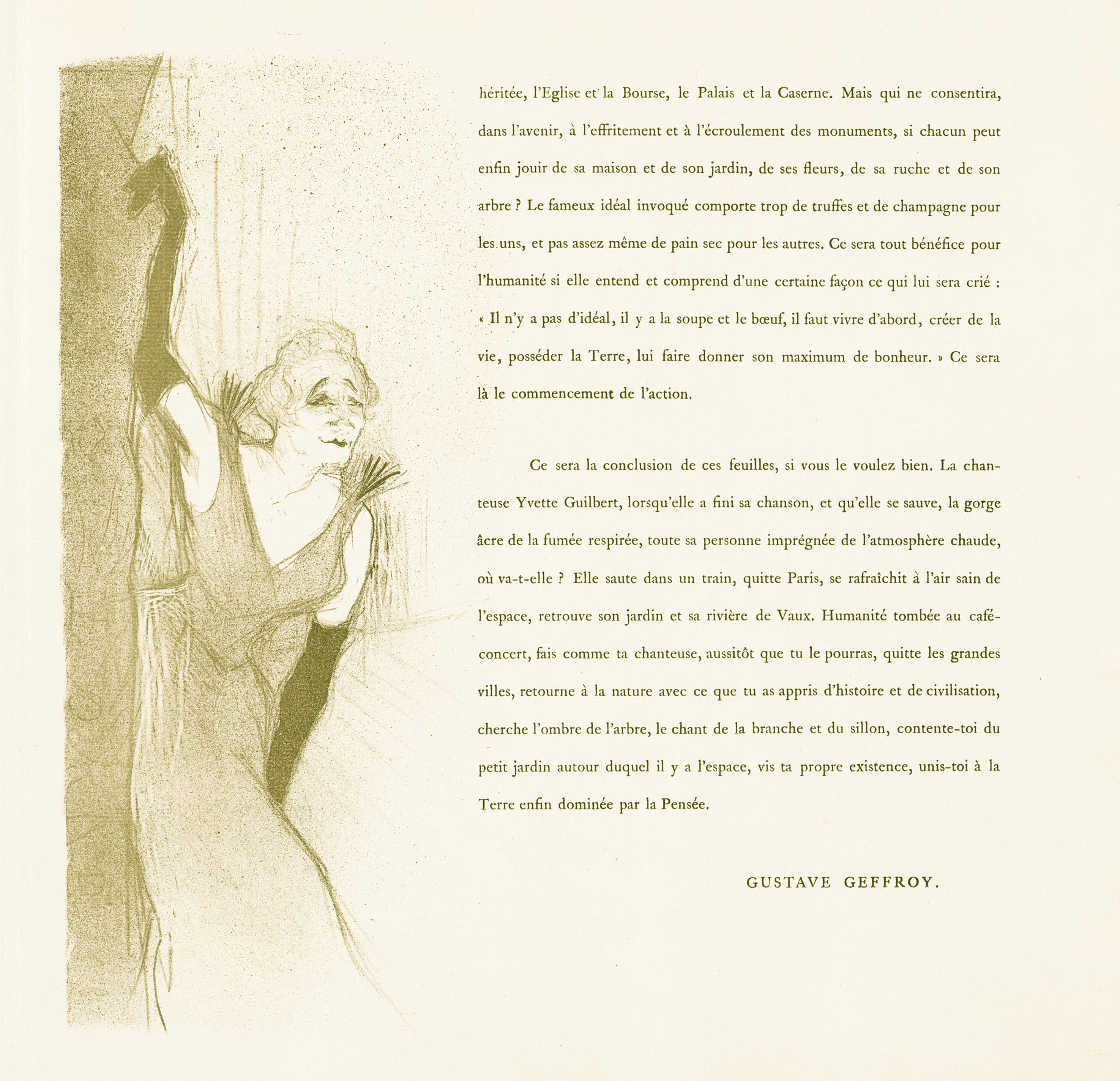 /Illustration%20and%20text%20from%20%27Yvette%20Guilbert%27.%20Bowing%20slightly%2C%20Guilbert%20reaches%20up%2C%20clutching%20the%20edge%20of%20the%20theater%20curtain%20with%20one%20gloved%20hand.%20Accompanied%20by%20paragraphs%20of%20text%20in%20French.