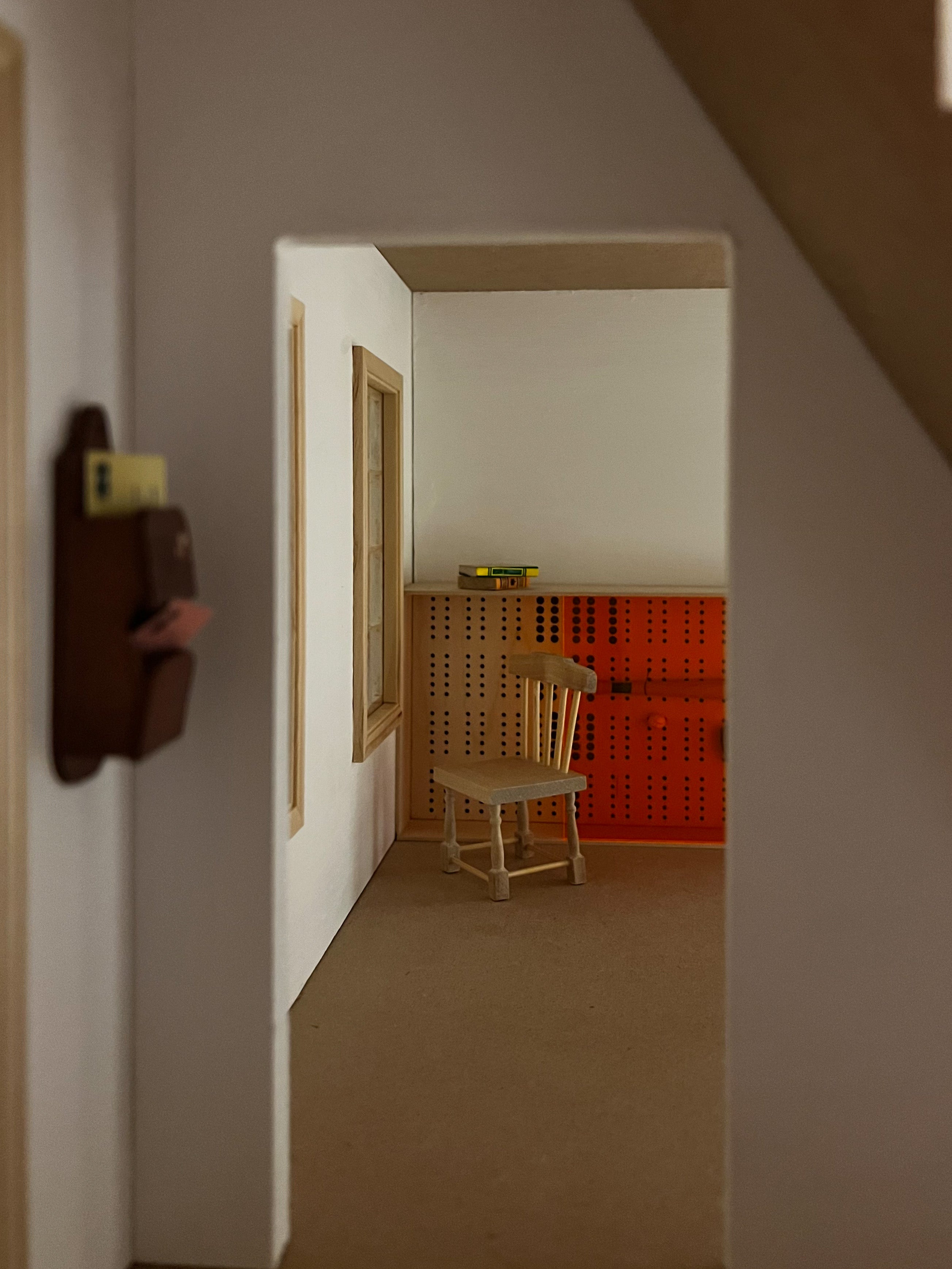 interior view showing a chair faced to a window