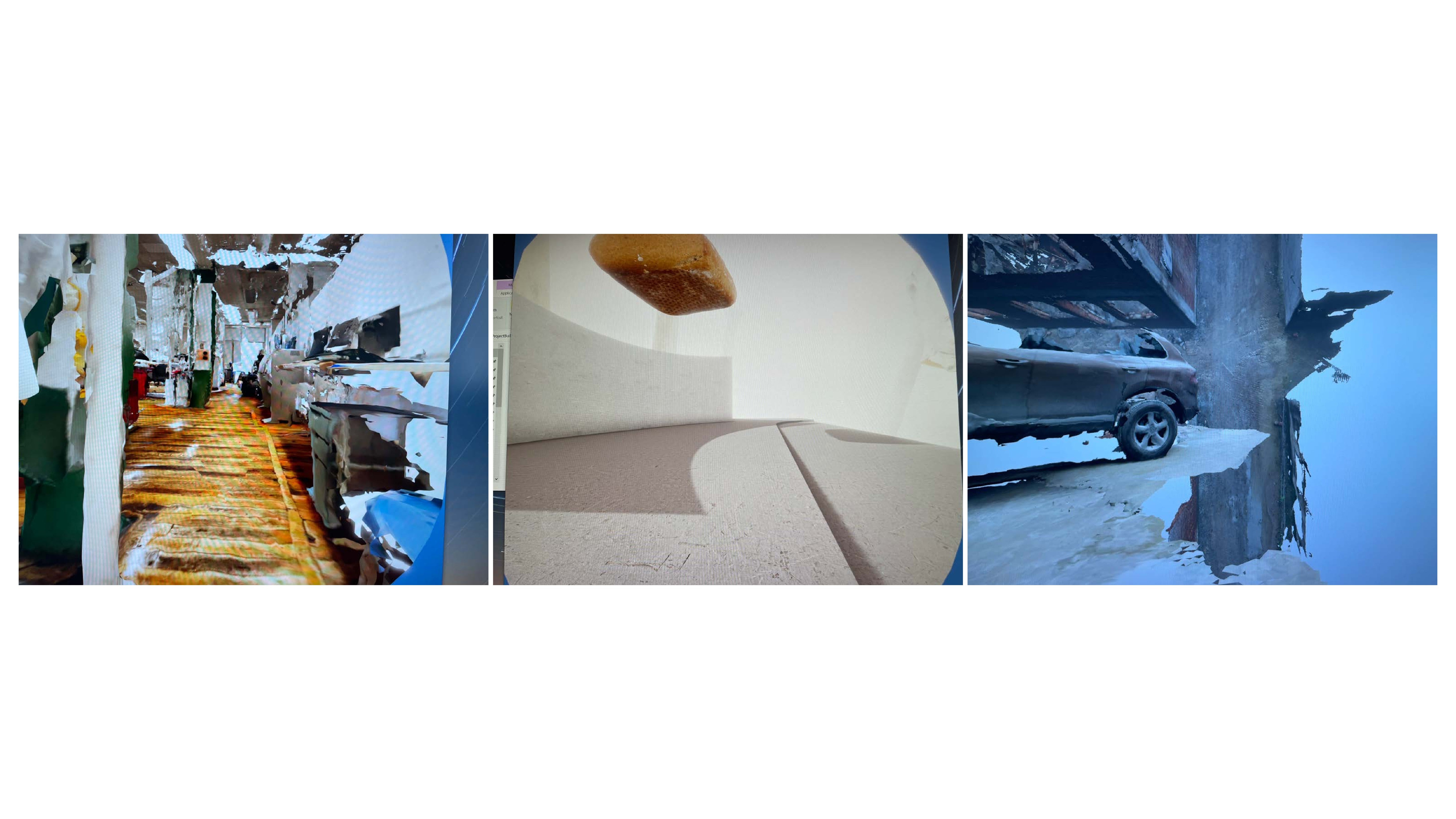 Experimentation of techniques like 3D-Scan, Collage, Scale, etc.