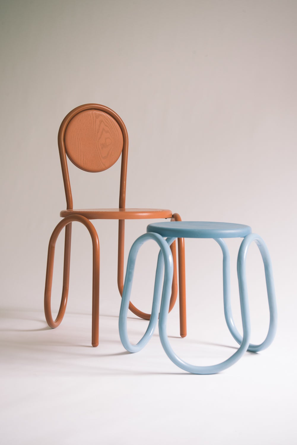 And image of the buoyancy chair and stool together. 