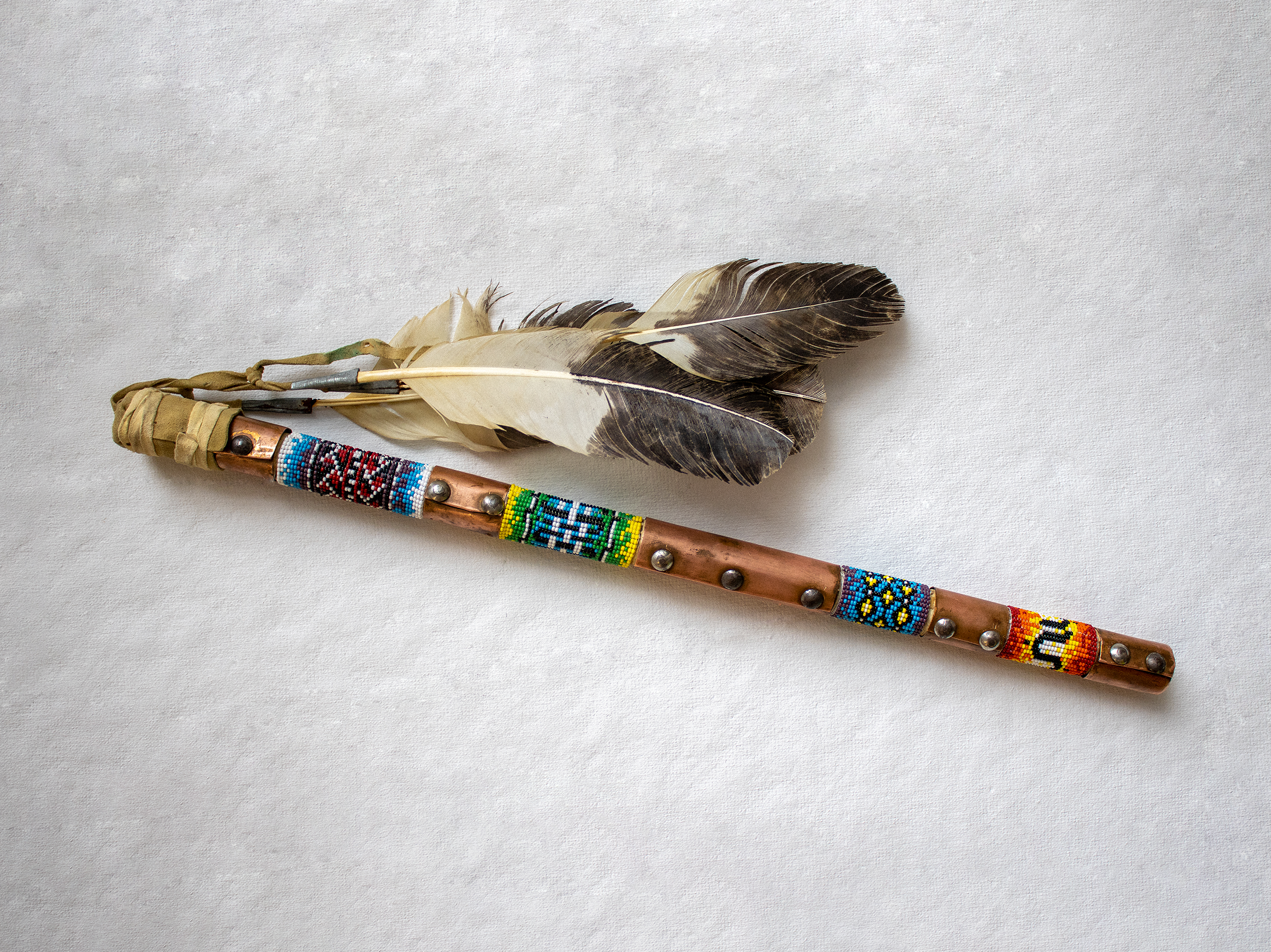 Photo of the re-beaded stick
