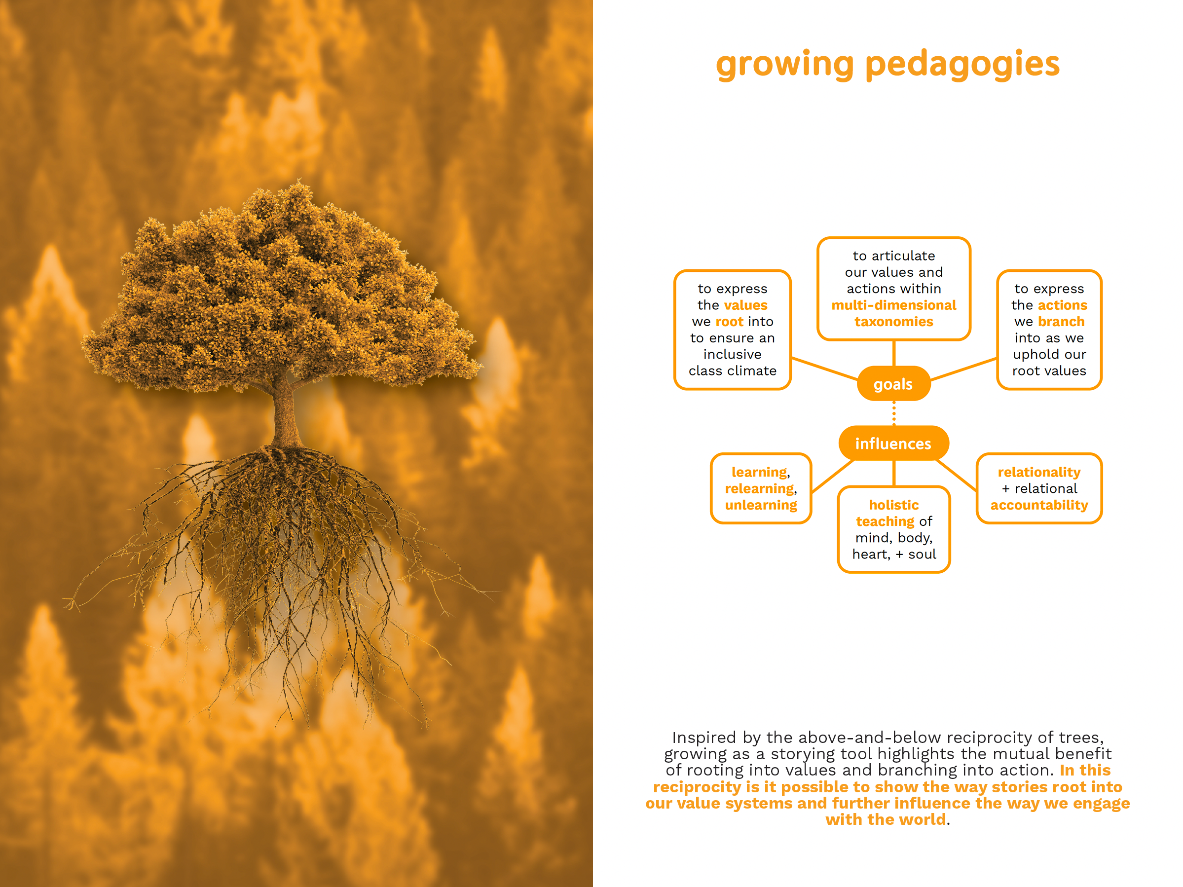 Image showing the inspiration and diagram of growing as a story framing.