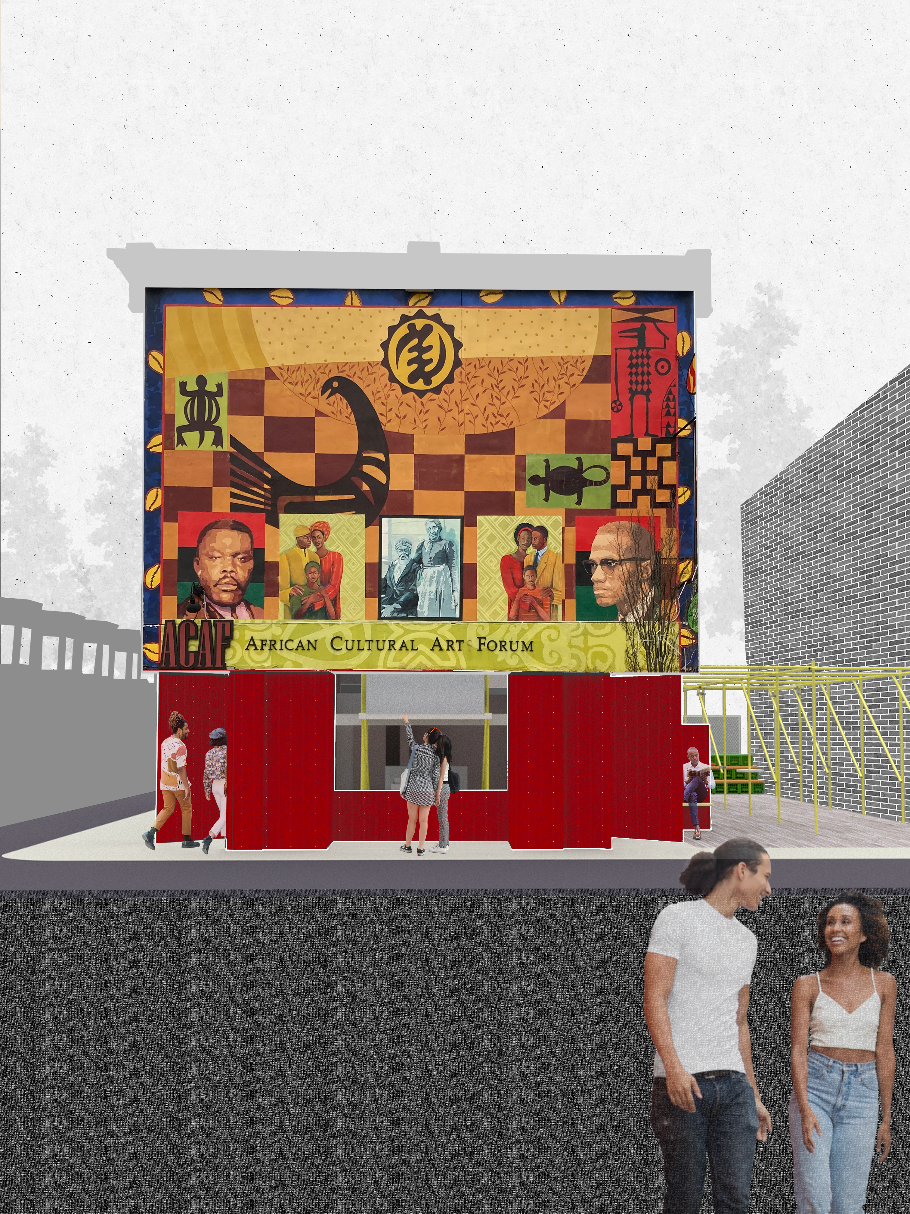 A design intervention of the former Aqua Lounge jazz bar in West Philadelphia (now called the African Cultural Art Forum) considers how architecture can benefit from fluid and improvisation techniques found in Black musical styles and genres.