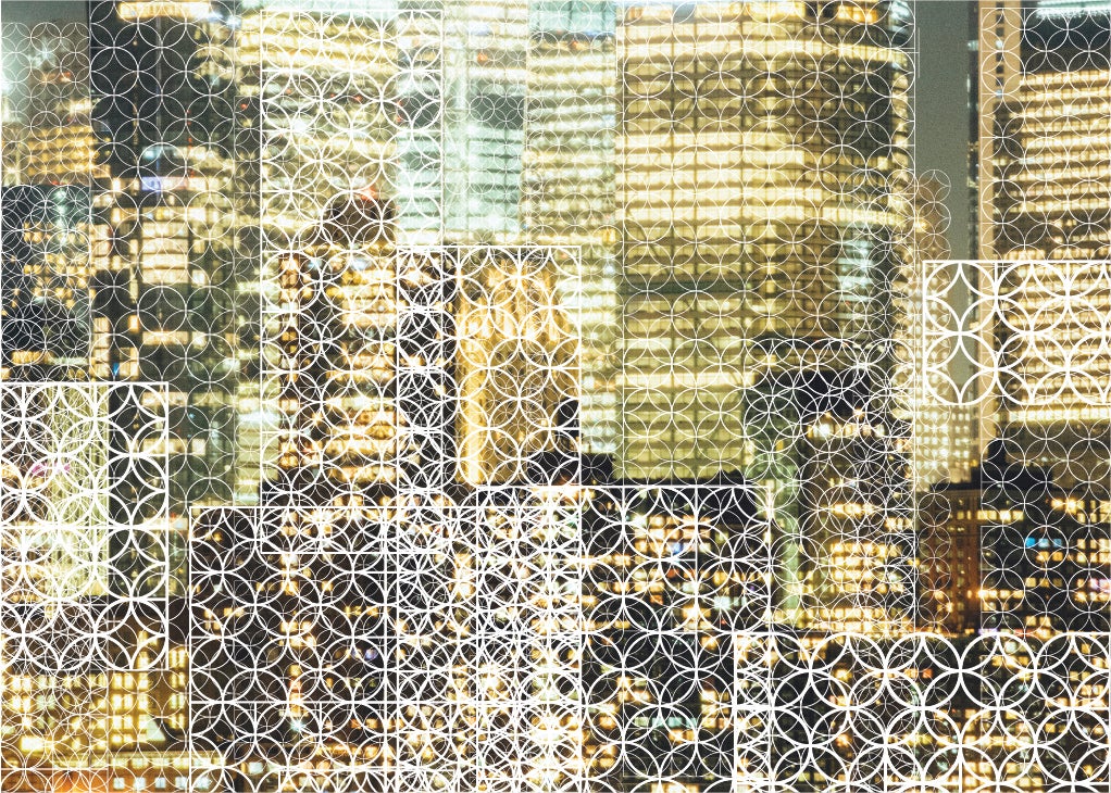 A collage that signifies that this system can be applied across a city.