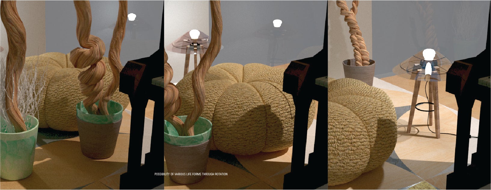 A detail scene of the spinning floor.