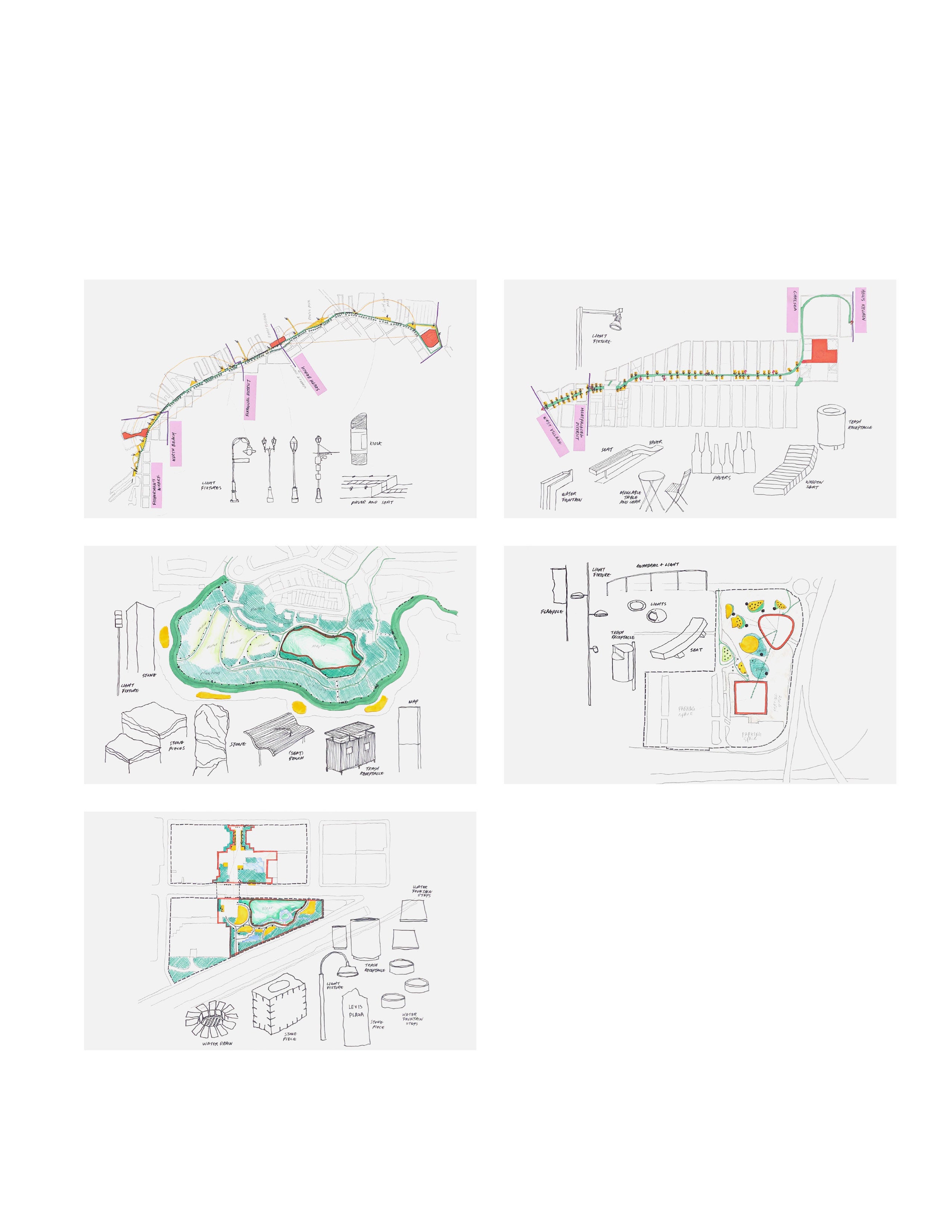 Outlining five landscape projects