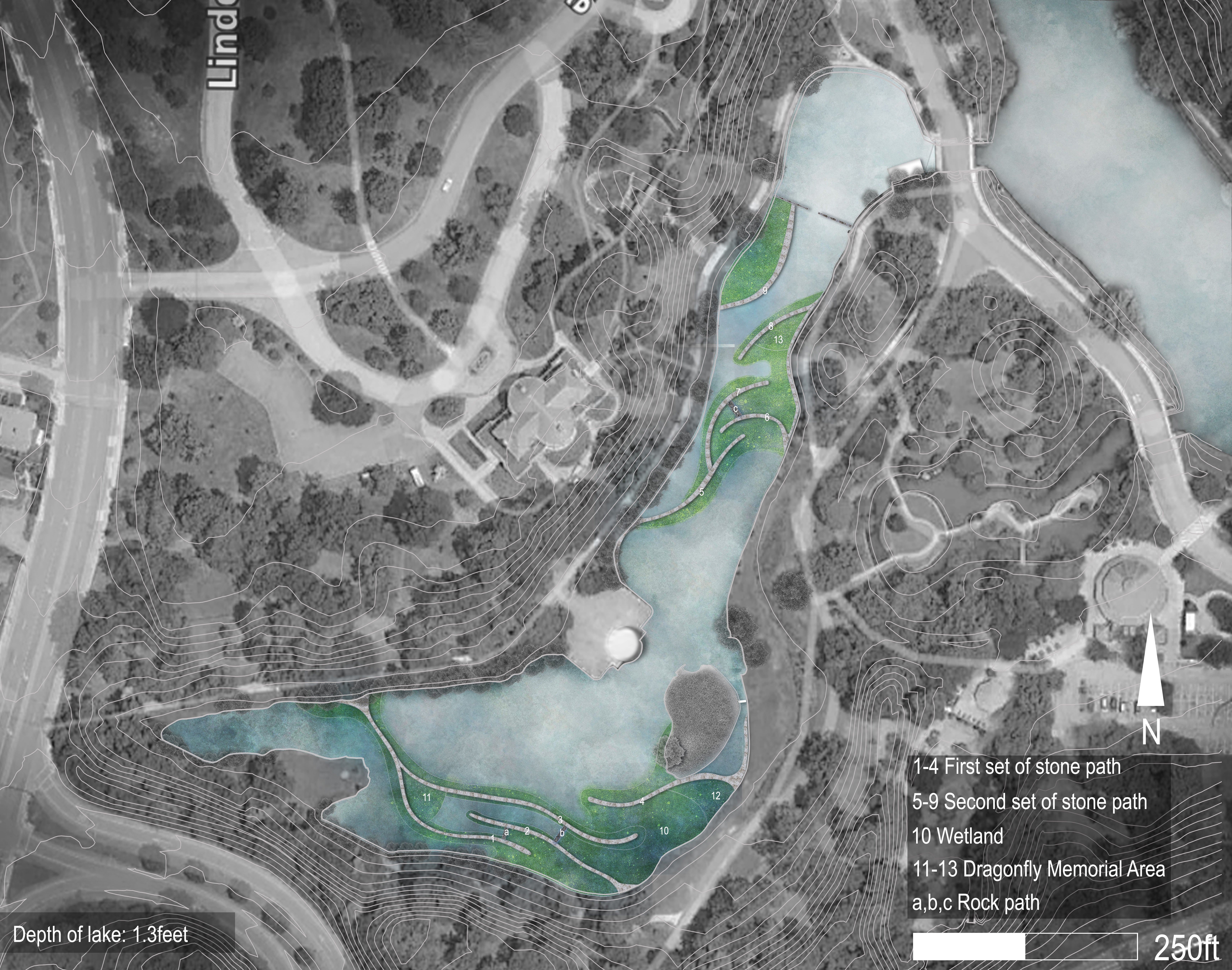 A series of rock berms to clean water