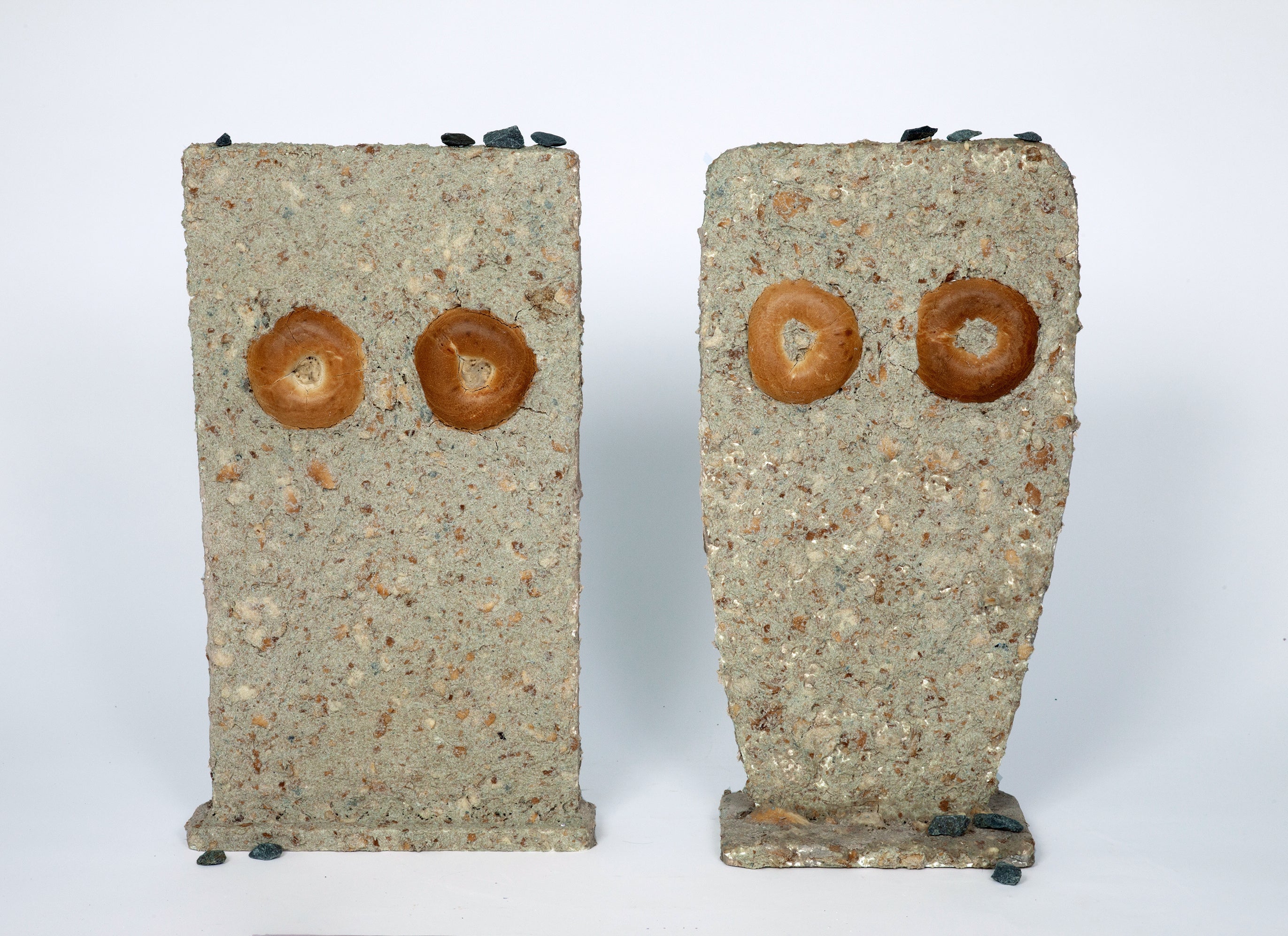 Two Tombstones made of bagels