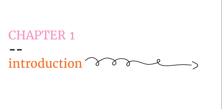 reads "Chapter 1 Introduction" with an arrow pointing to the right