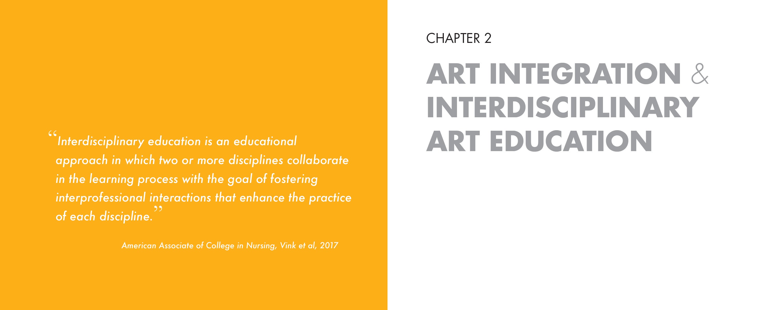 Art integration and interdisciplinary art education within US education are examined in a literature review