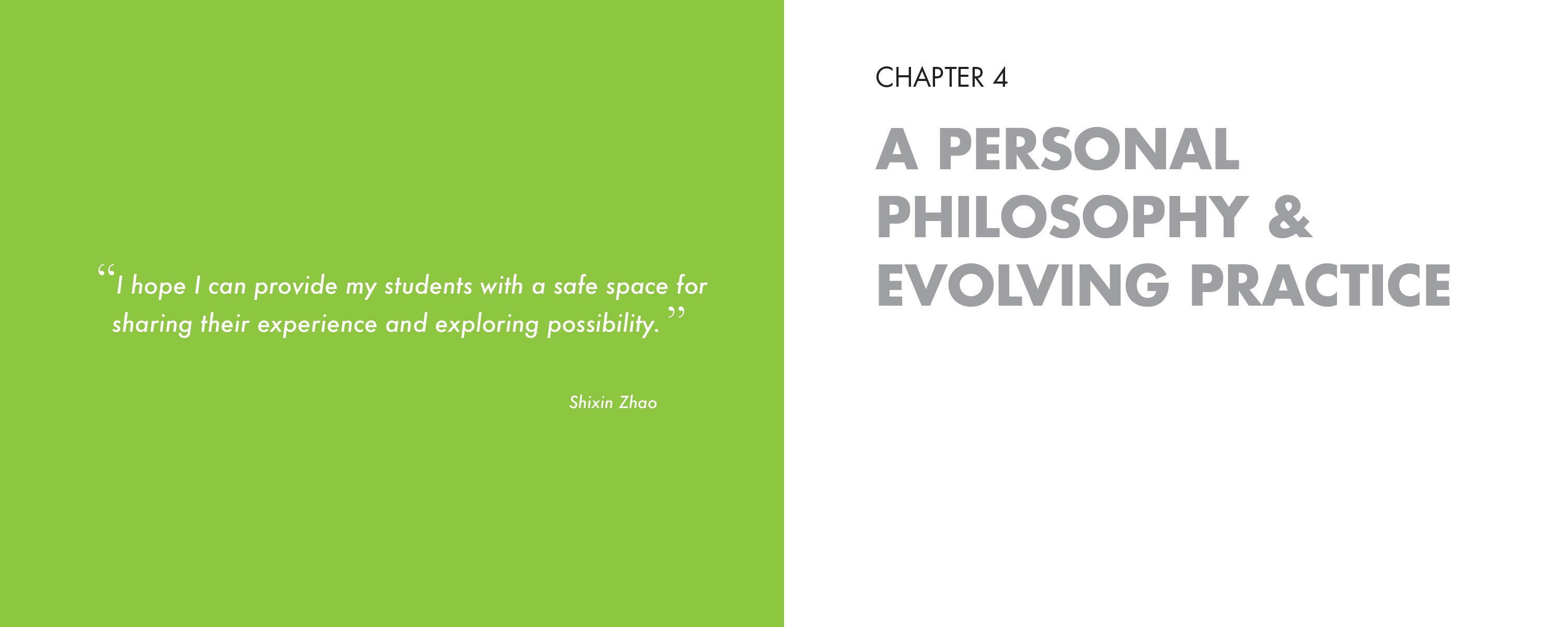 In order to gain the competency required, the author explores her own personal teaching practice of designing an integrated and interdisciplinary curriculum, and artistic experiments in the two contexts in the United States.