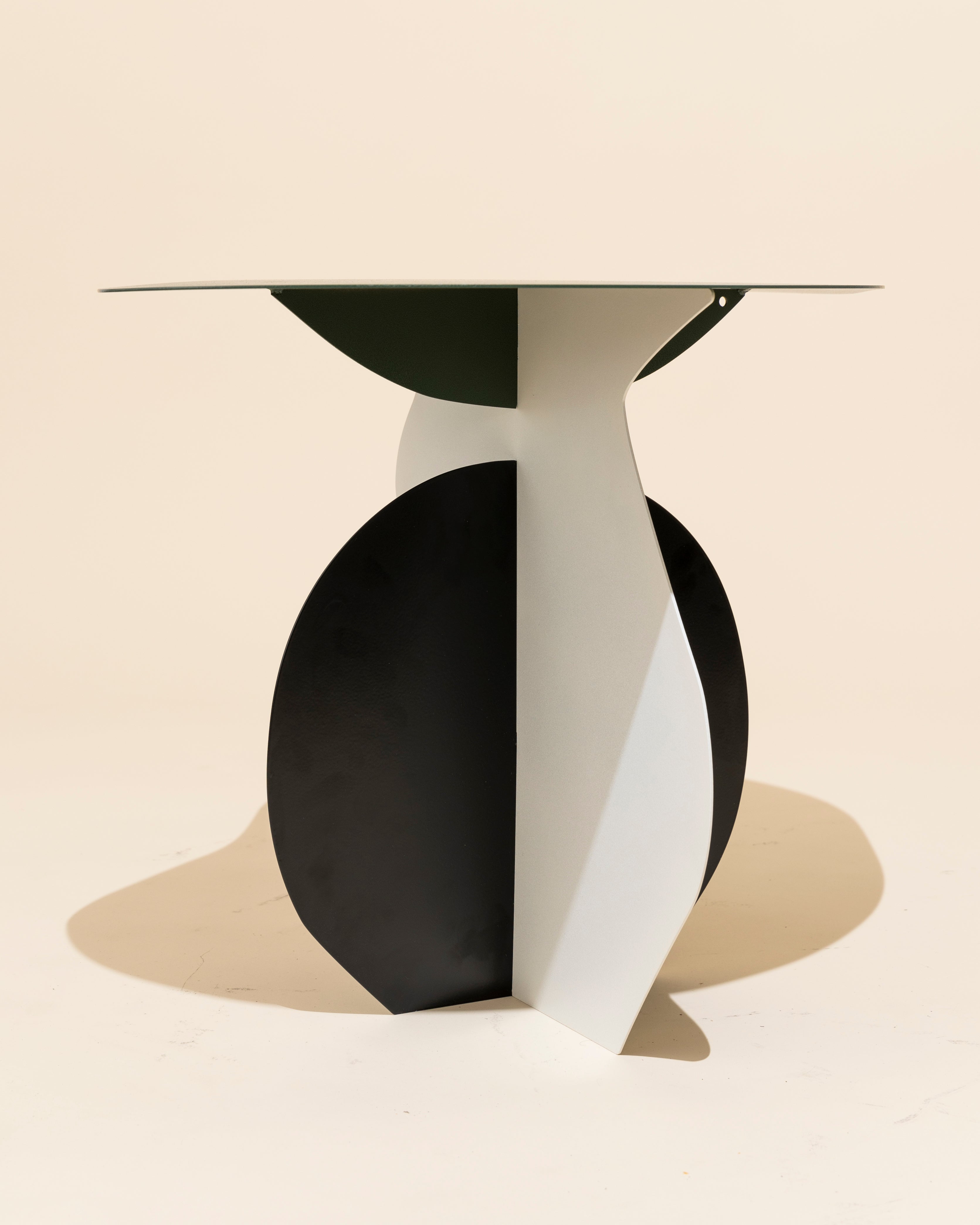 Powder coated steel flat pack table