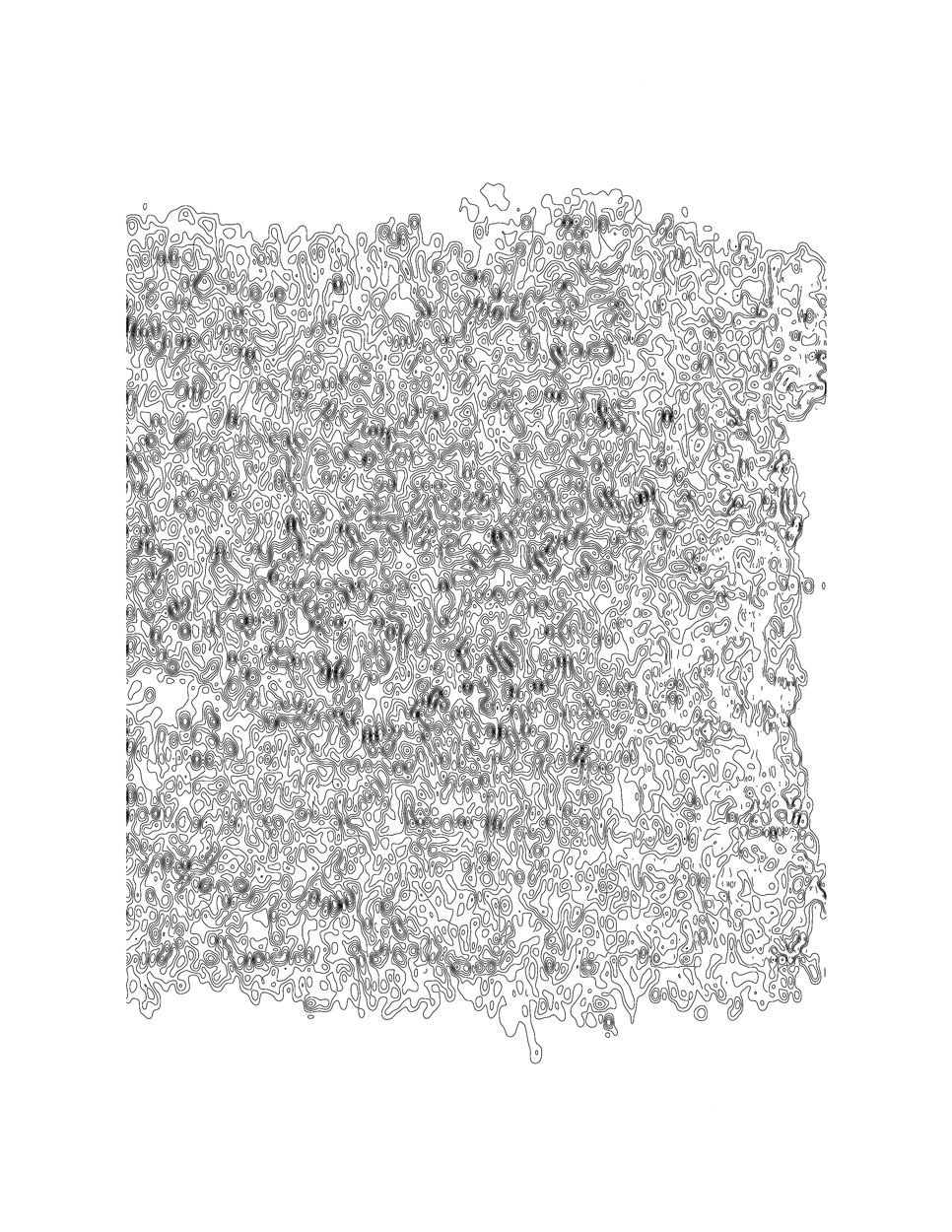 Animation of fading contour lines derived from texture heightfields.