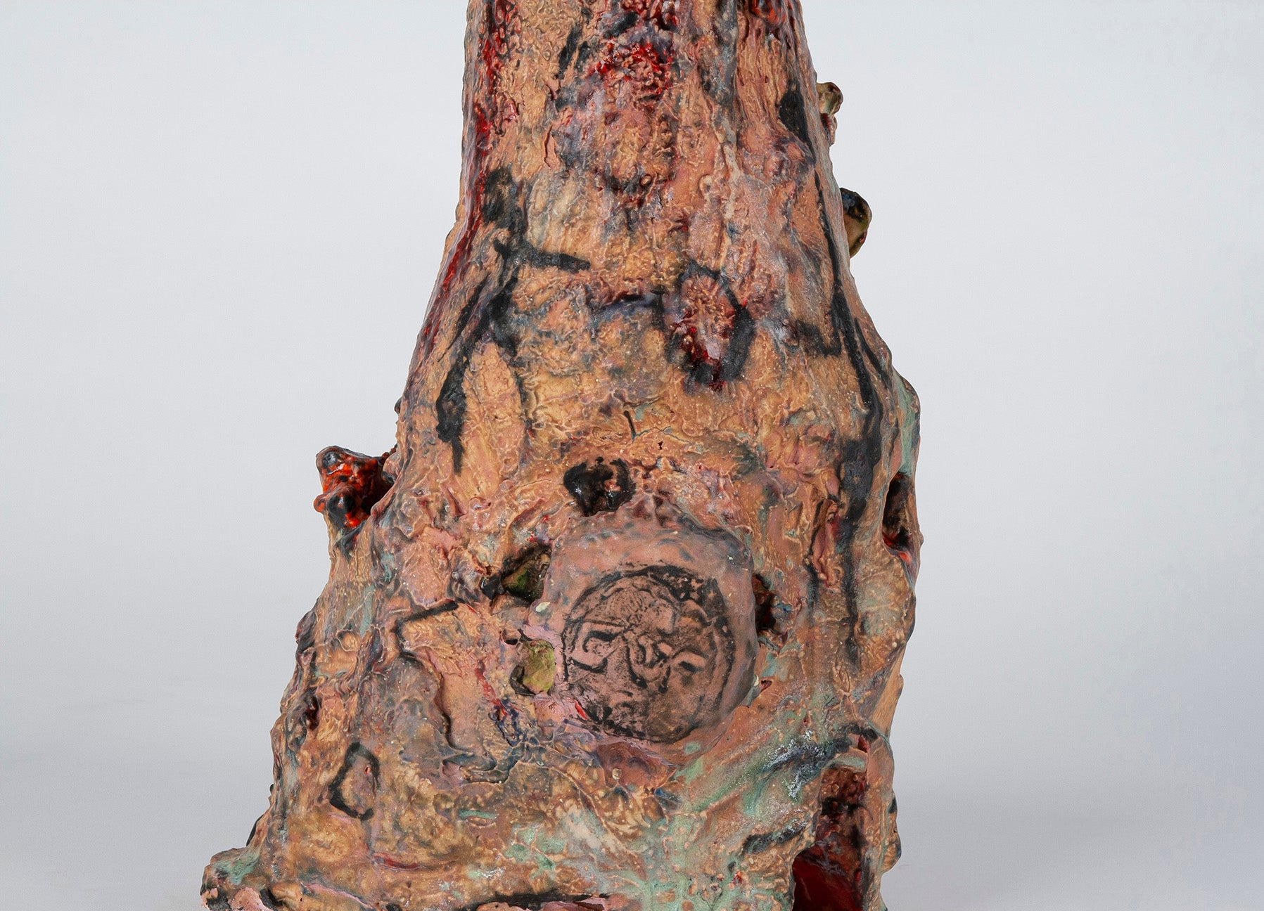 Close up showing kosher stamped ceramic glazed surface